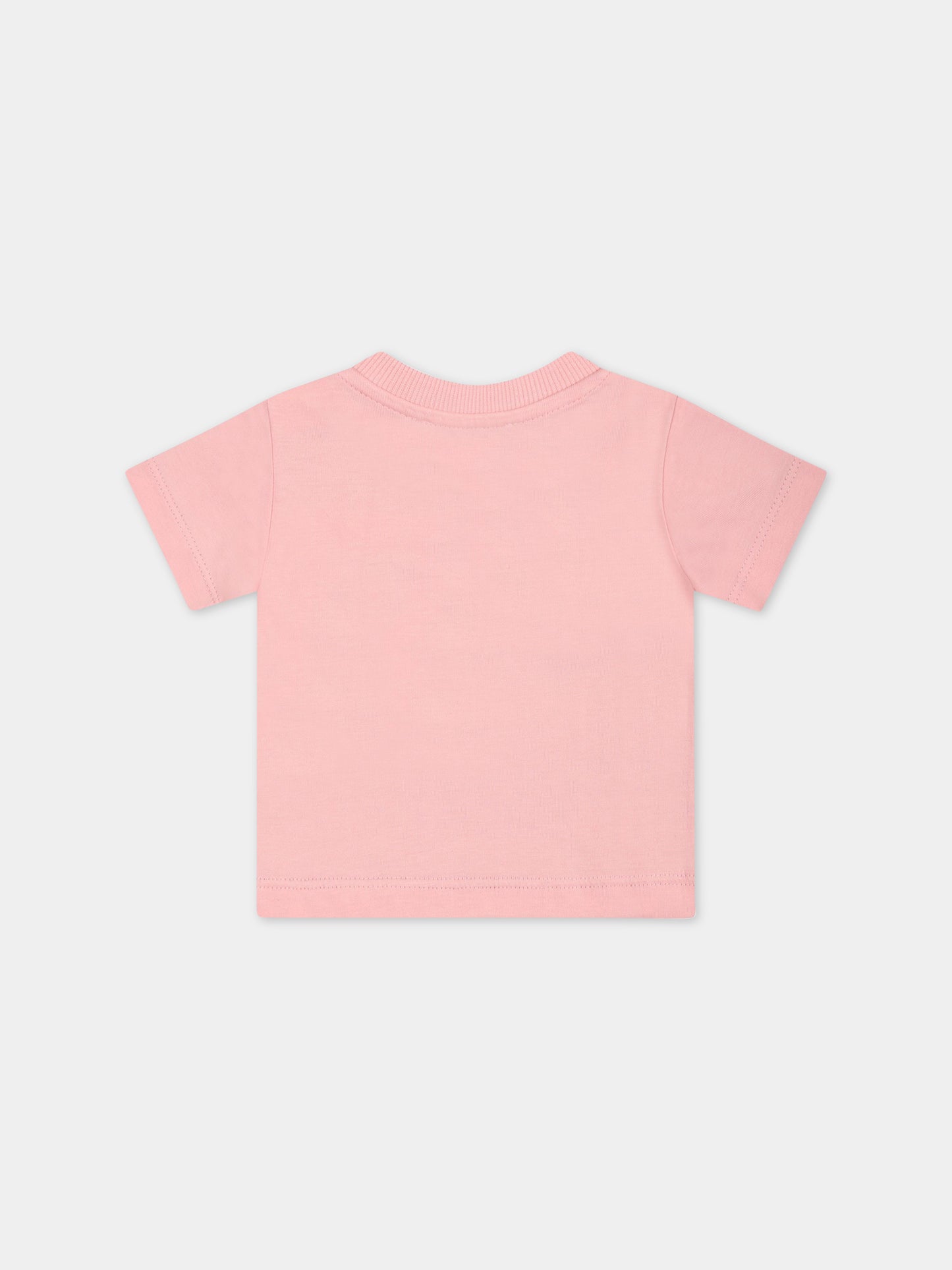 T-shirt rosa per neonata con Teddy Bear,Moschino Kids,MUM03K LAA24 50209