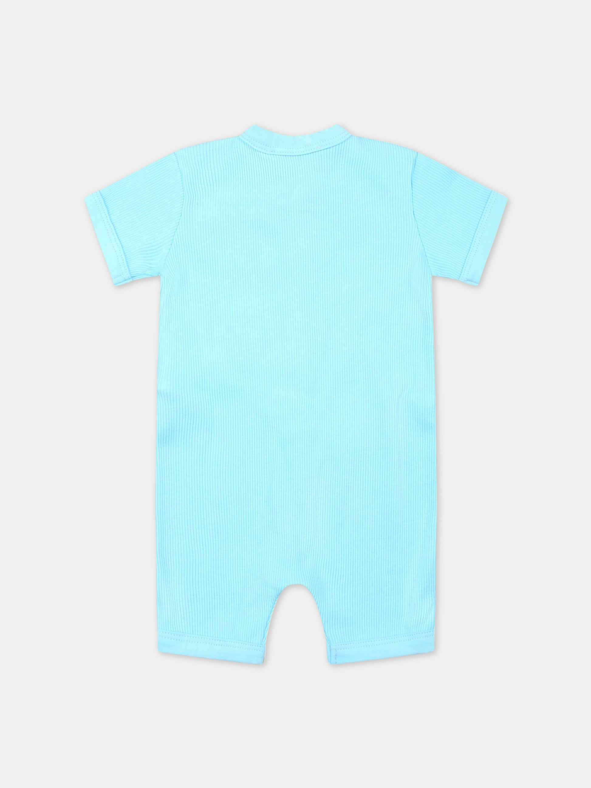 Pagliaccetto celeste per neonato con Teddy Bear,Moschino Kids,MUY055 LAA32 41020