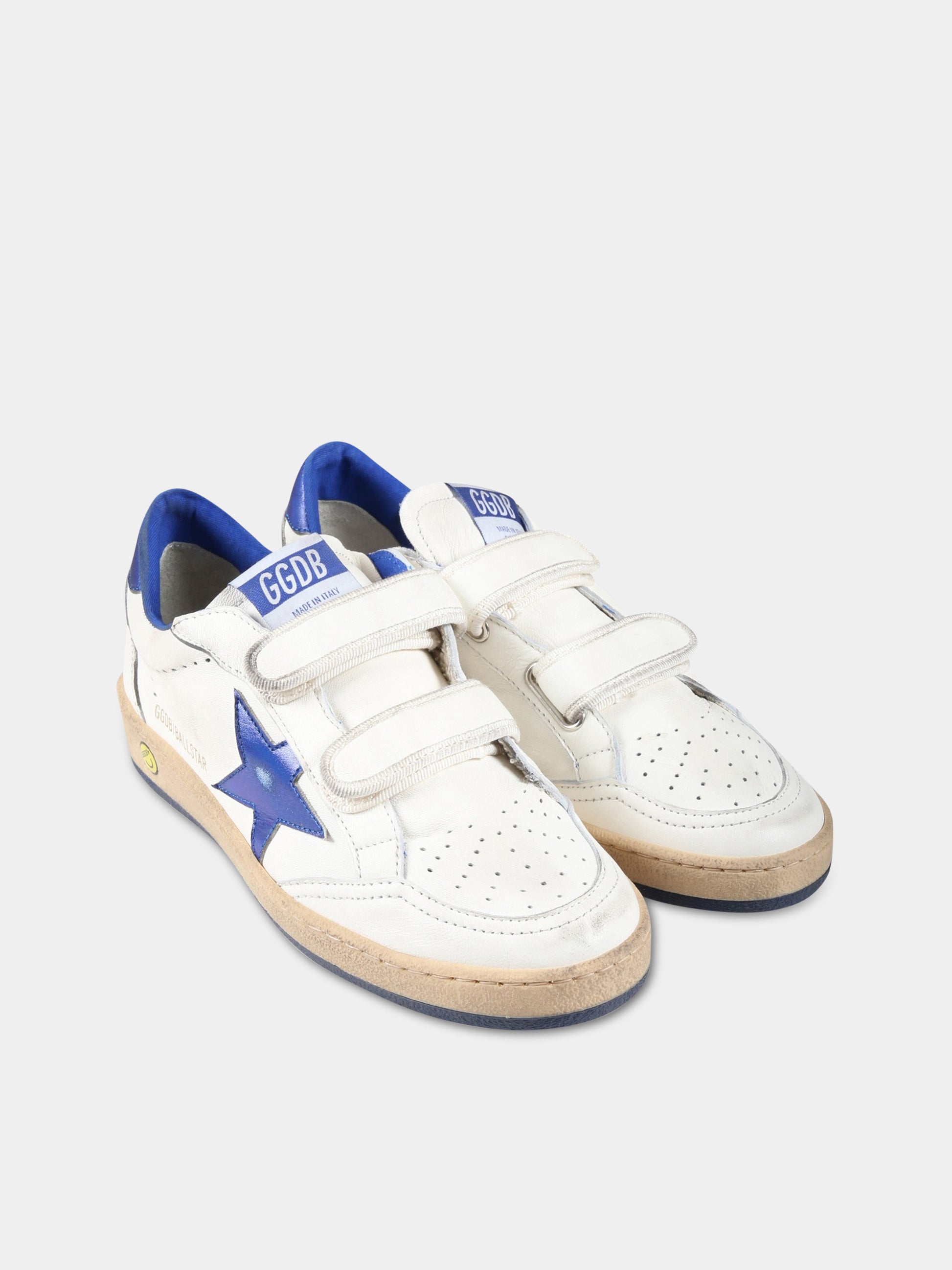 Sneakers bianche per bambino con stella e logo,Golden Goose,GTF00501 F004246 10793