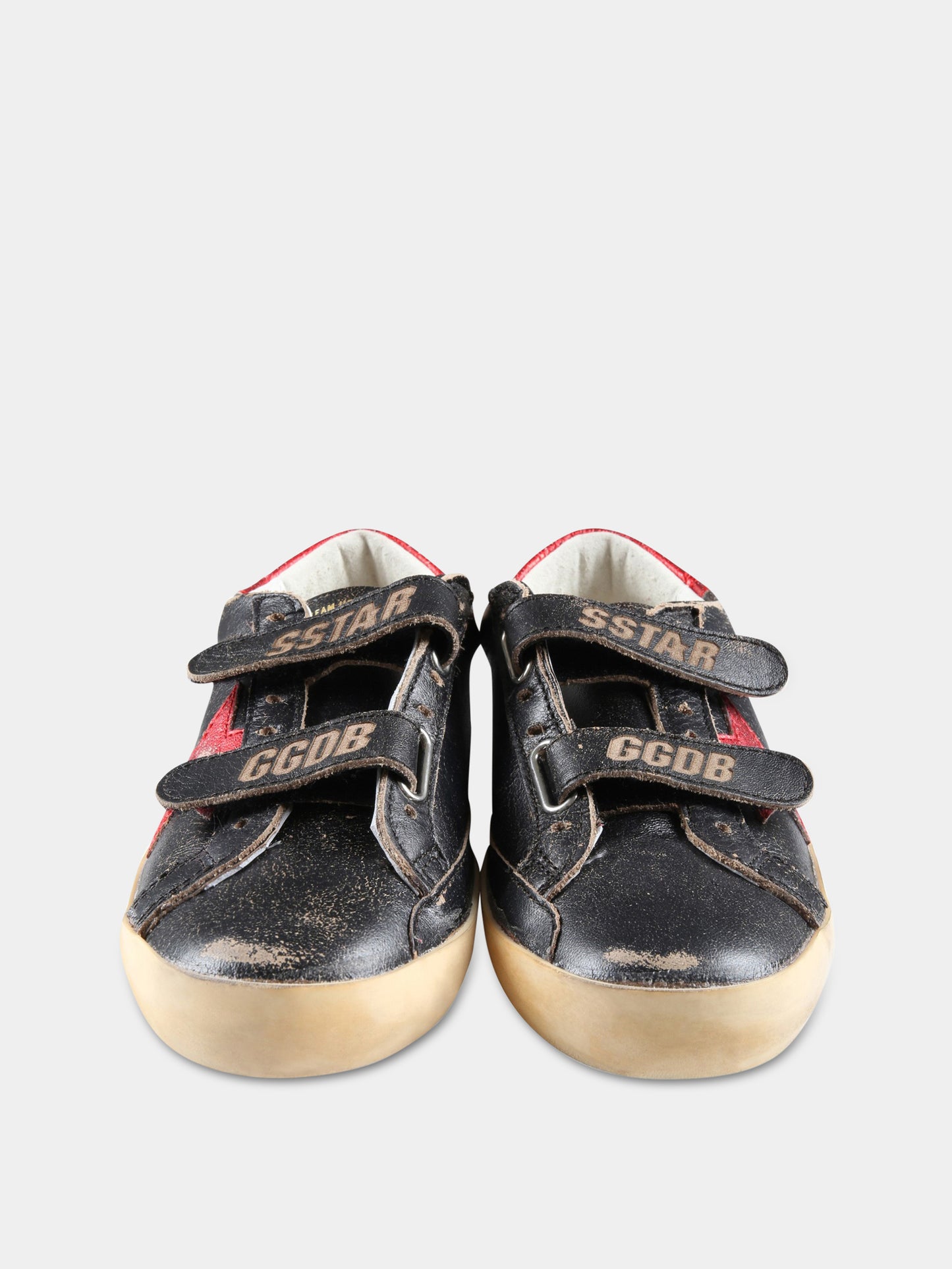 Sneakers marroni per bambino con stella rossa,Golden Goose,GYF00111 F004223 82187