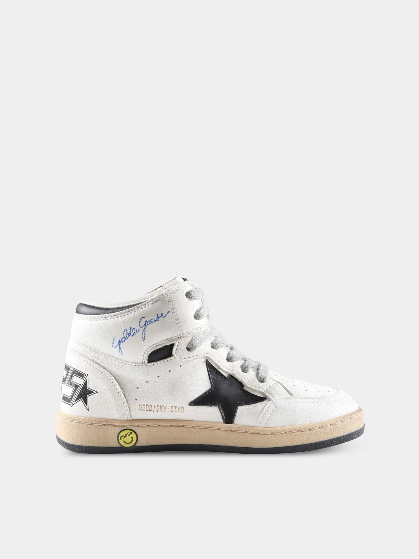 Sneakers bianche per bambino con stella e logo,Golden Goose,GYF00230 F003325 10283