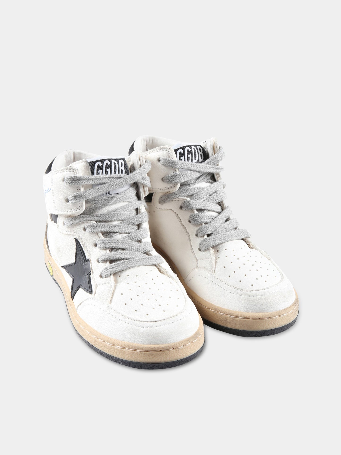 Sneakers bianche per bambino con stella e logo,Golden Goose,GYF00230 F003325 10283