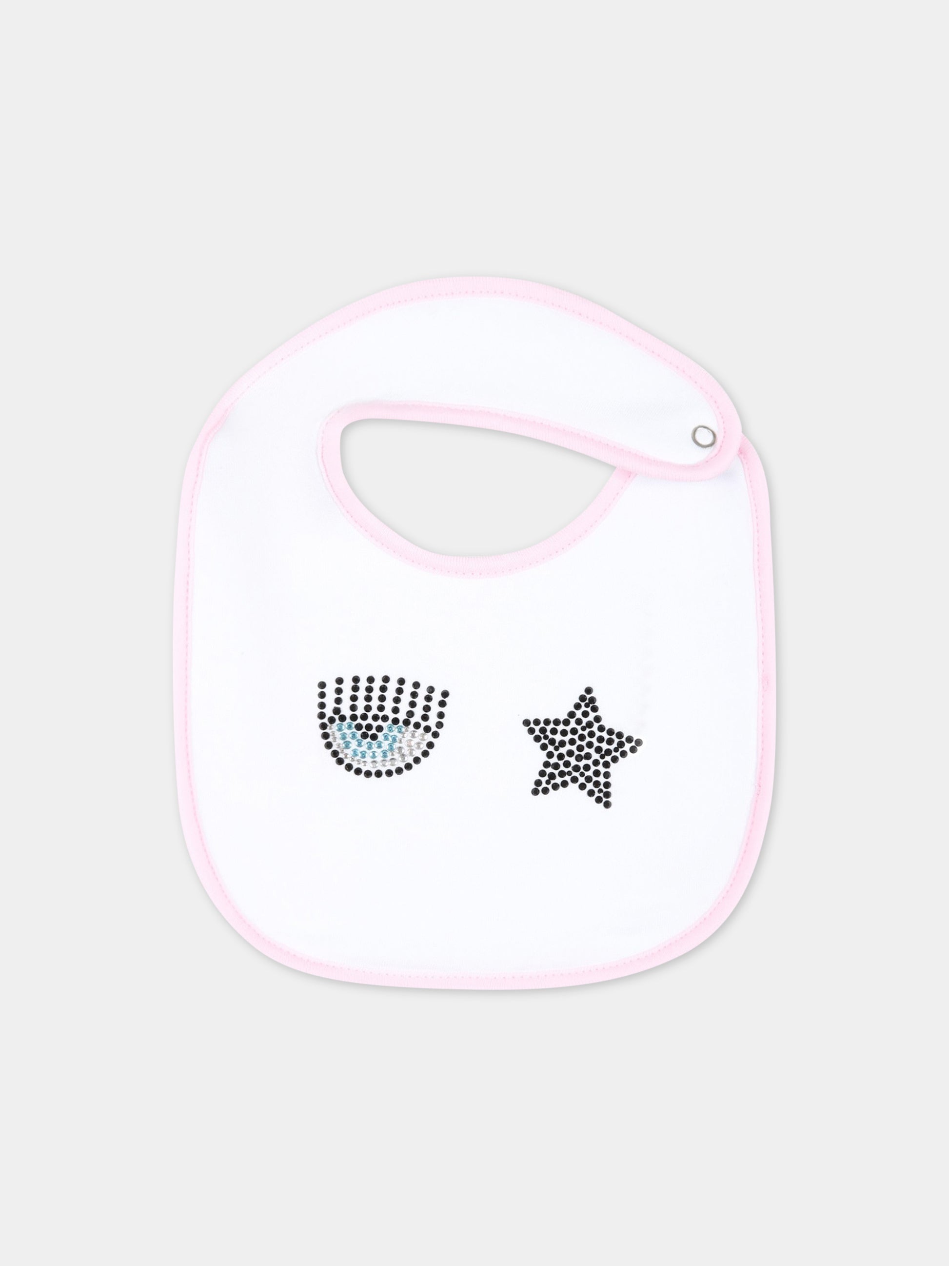 Set multicolor per neonata con occhiolino e stella in strass,Chiara Ferragni Collection,55A502 1000 0090