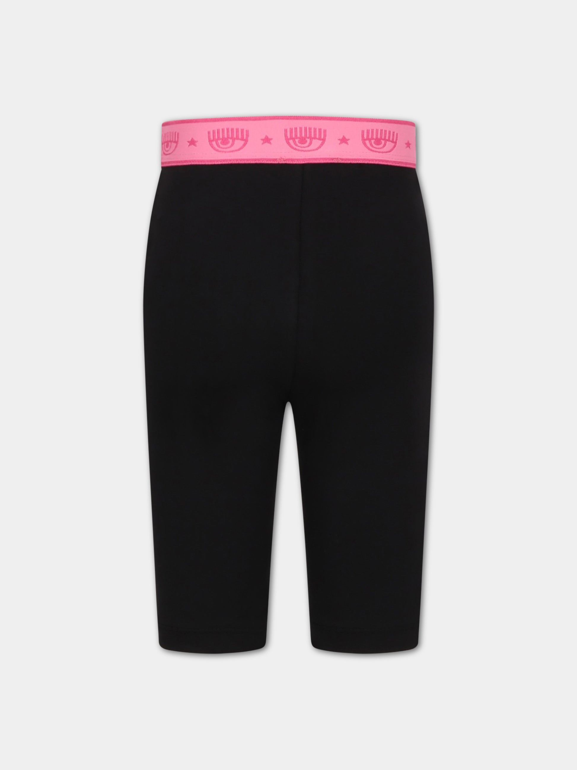 Ciclisti neri per bambina con occhiolini,Chiara Ferragni Collection,51A403 1201 0050
