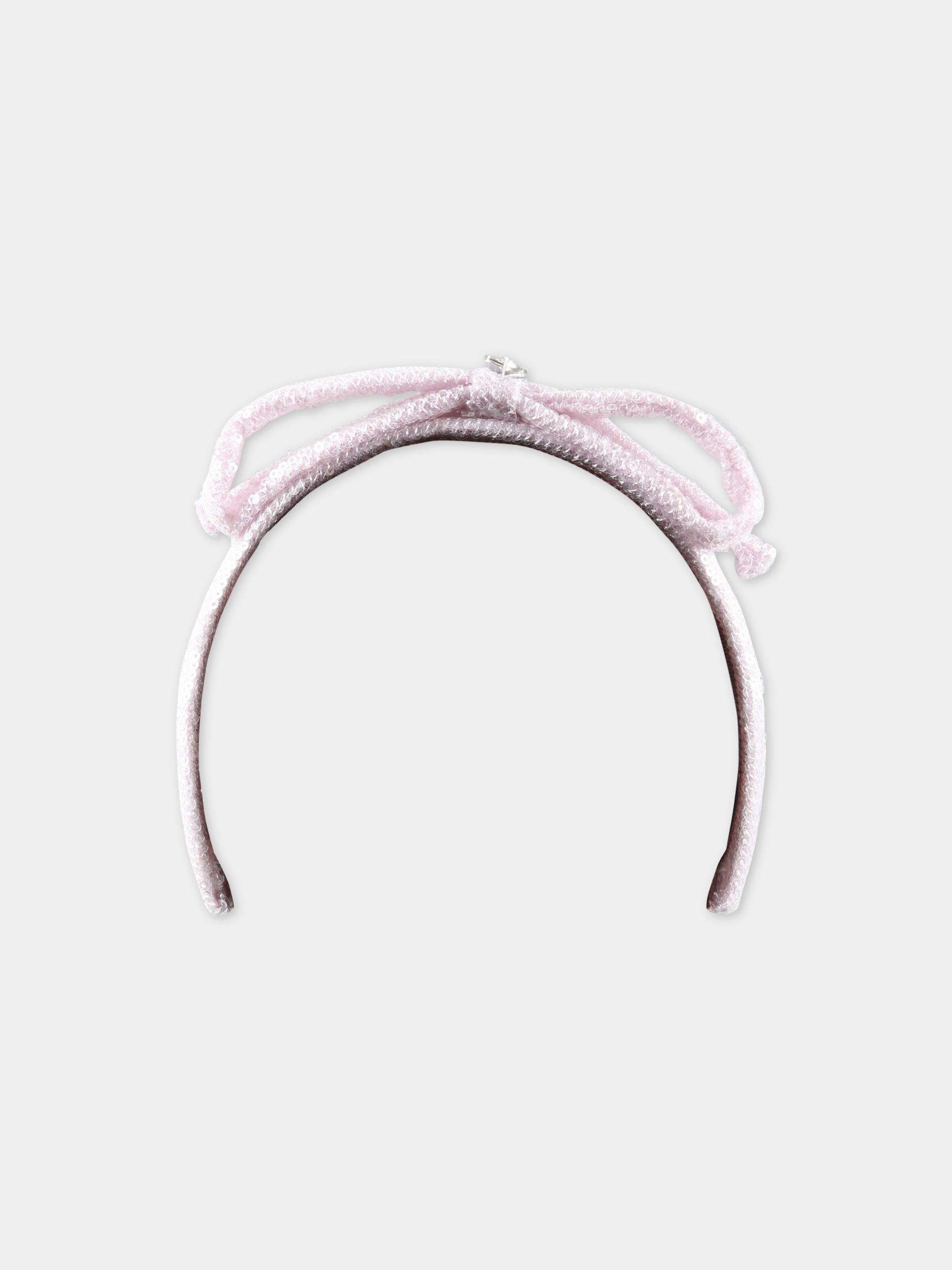 Cerchietto rosa per bambina con paillettes,Monnalisa,79A005 1950 0091