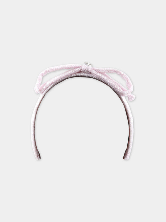 Cerchietto rosa per bambina con paillettes,Monnalisa,79A005 1950 0091