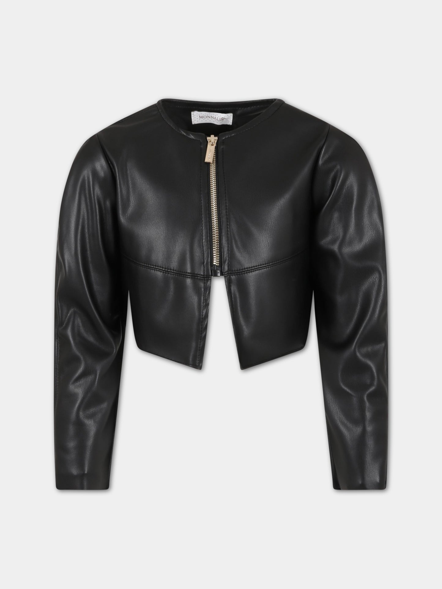 Giacca nera per bambina,Monnalisa,71A102 1404 0050