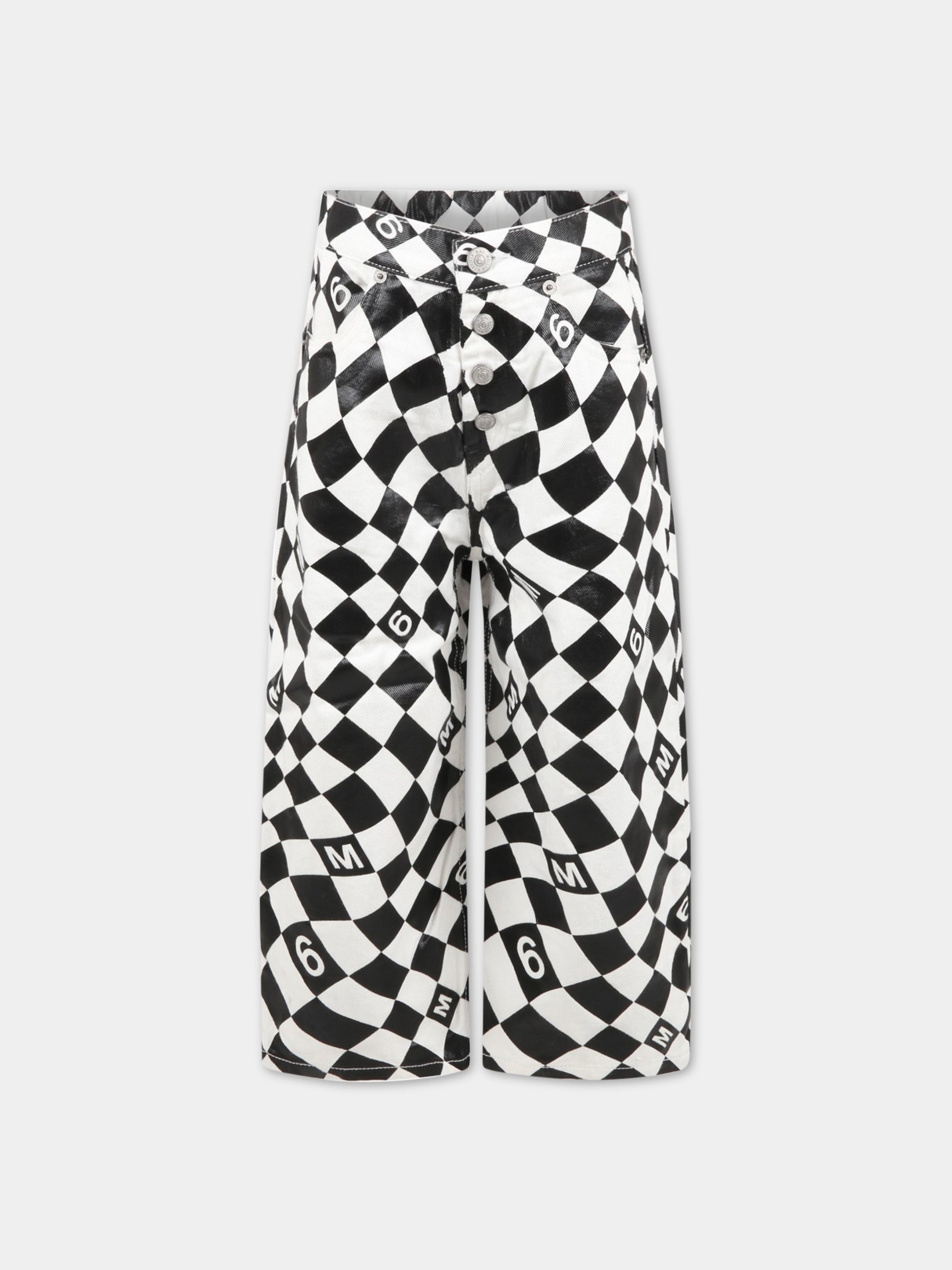 Jeans multicolor per bambino con logo,Mm6 Maison Margiela,M60053 MM00G M6C01