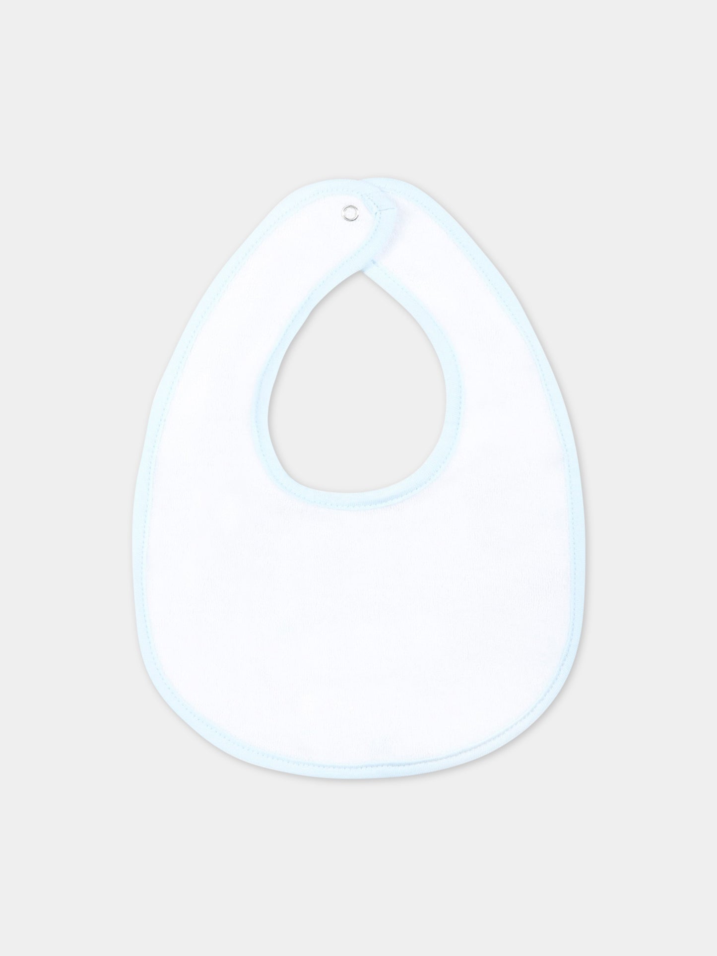 Set bianco per neonato con logo celeste,Missoni,MSB019 J0177 100CE