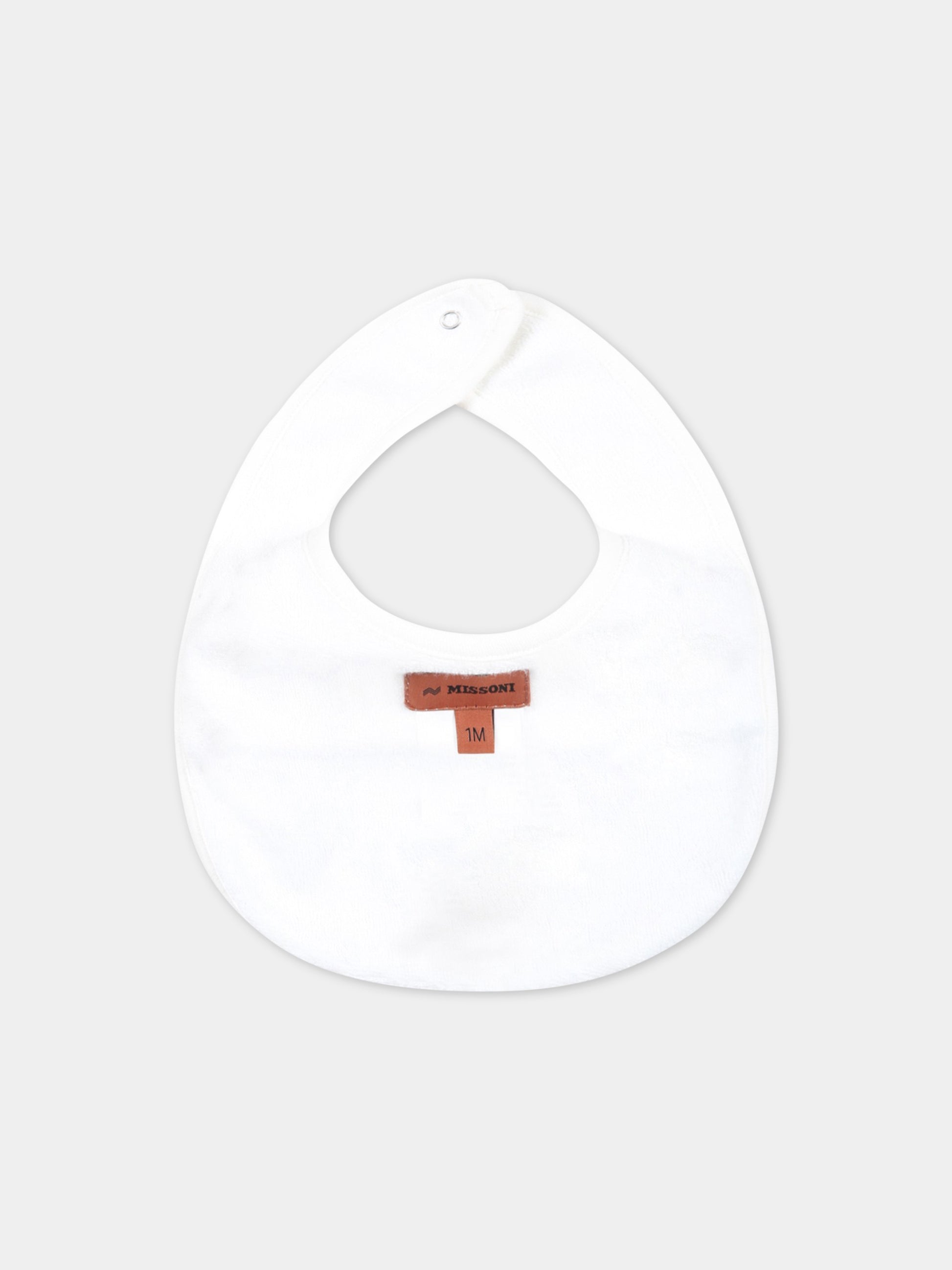 Set bianco per neonato con motivo a chevron,Missoni,MSB029 J0273 100BL