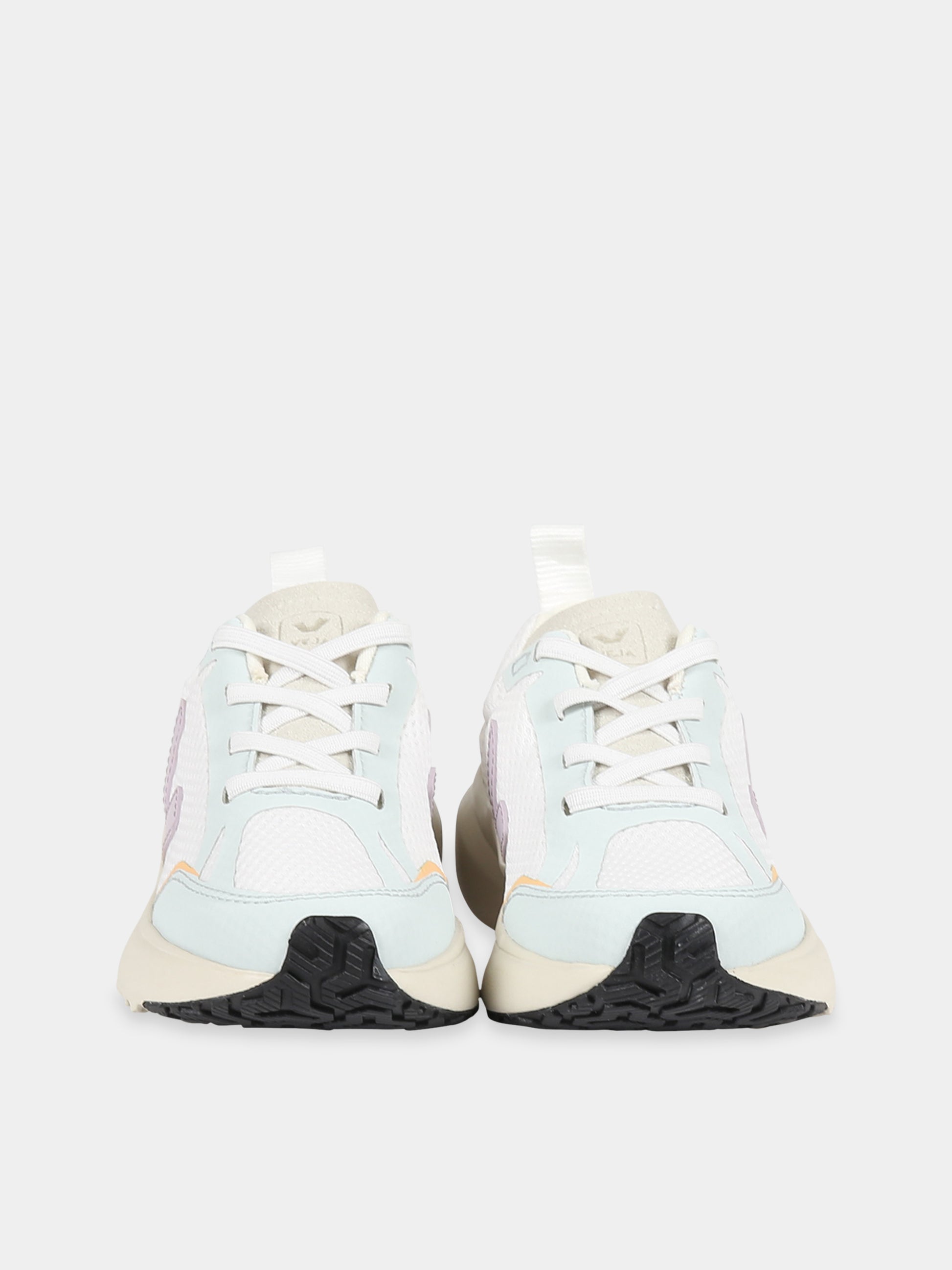 Sneakers multicolor per bambina con logo viola,Veja,YL1803242C