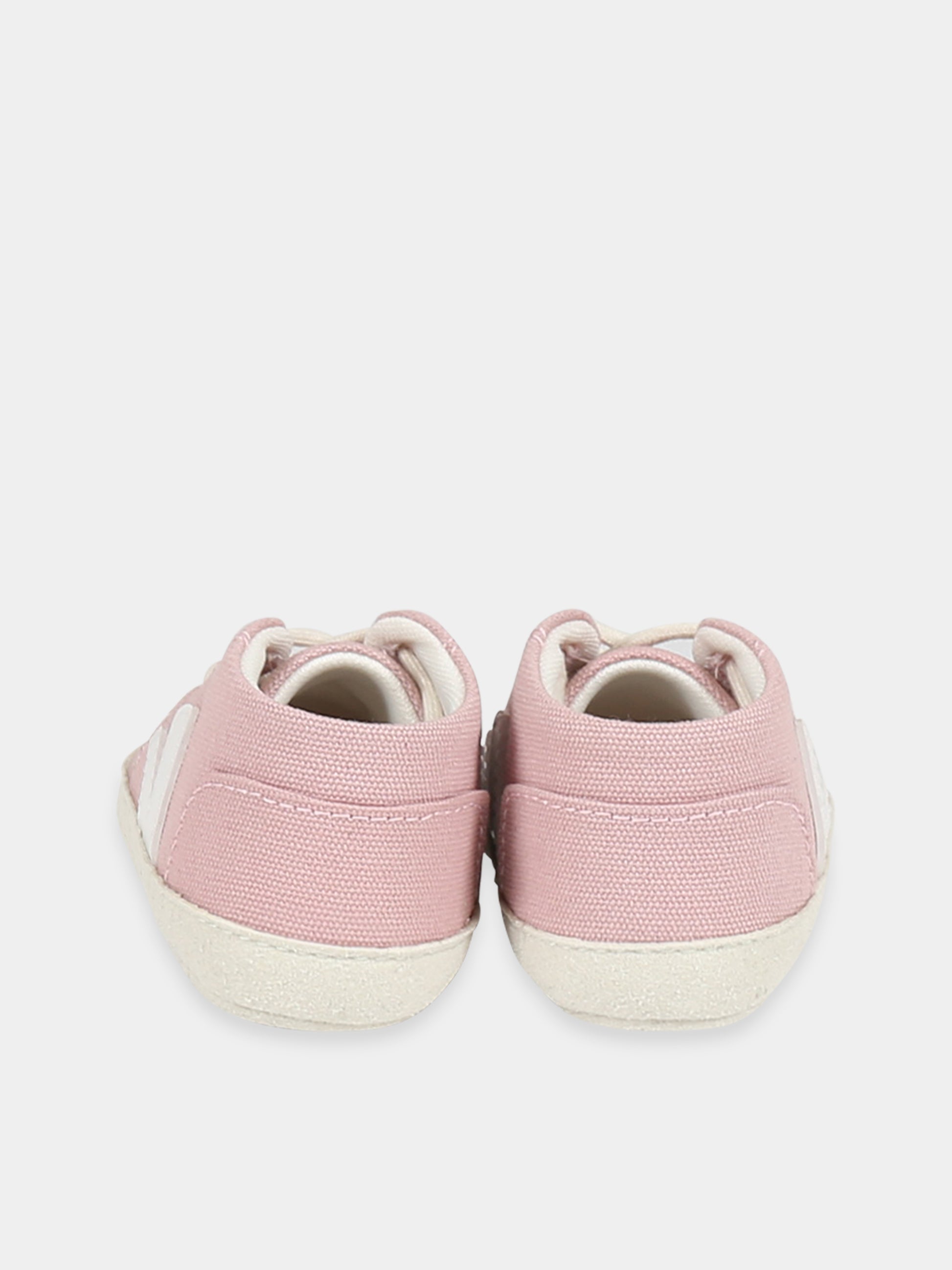 Sneakers rosa per neonata con logo bianco,Veja,BB0103277C