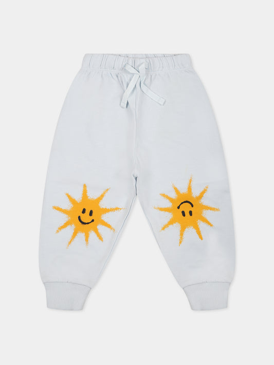 Pantaloni celesti per neonati con stampa sole,Molo,6S23I203 8068