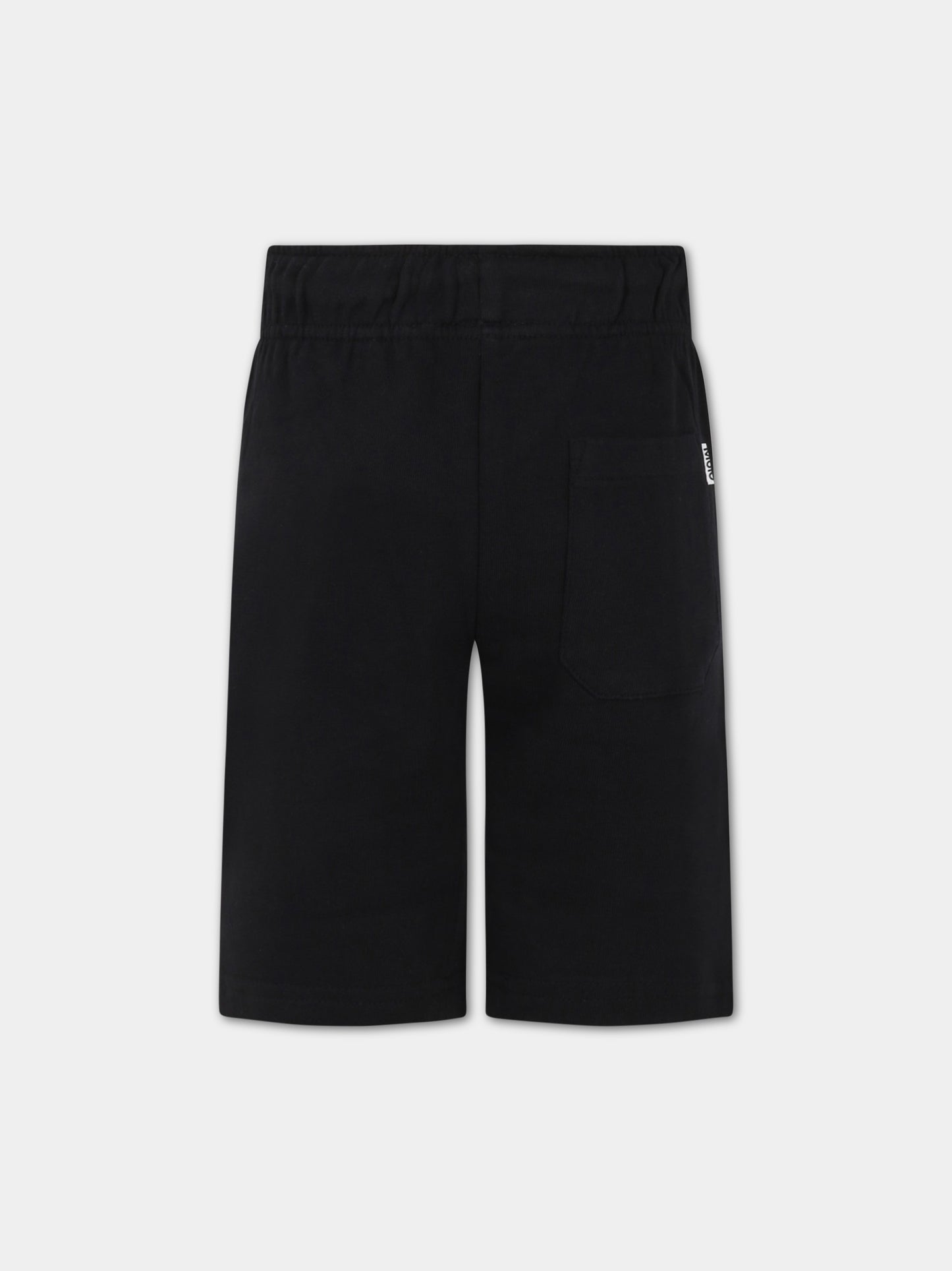 Shorts neri per bambino con patch logato,Molo,1S23H106 0099