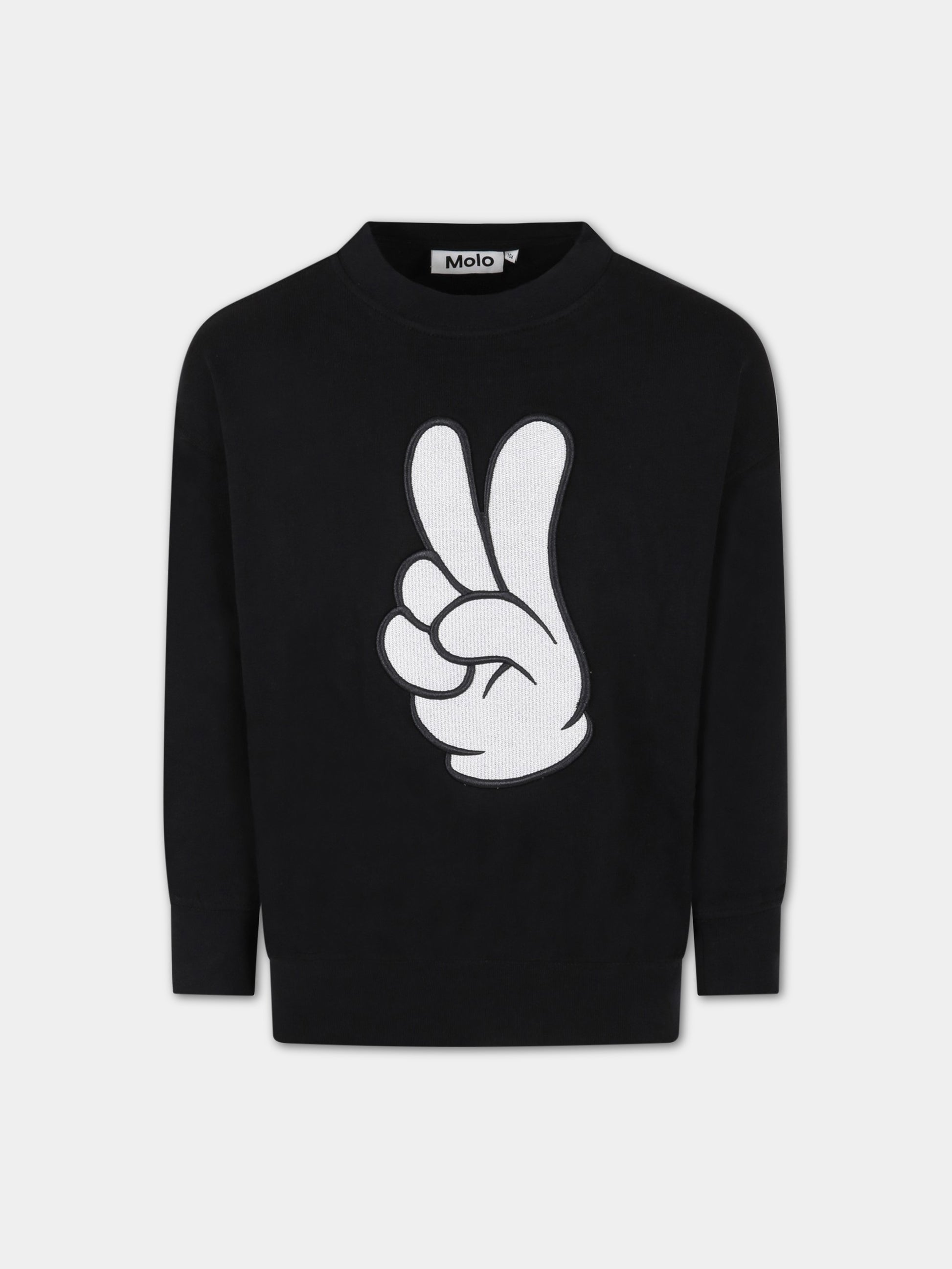 Felpa nera per bambini,Molo,1S23J202 0099