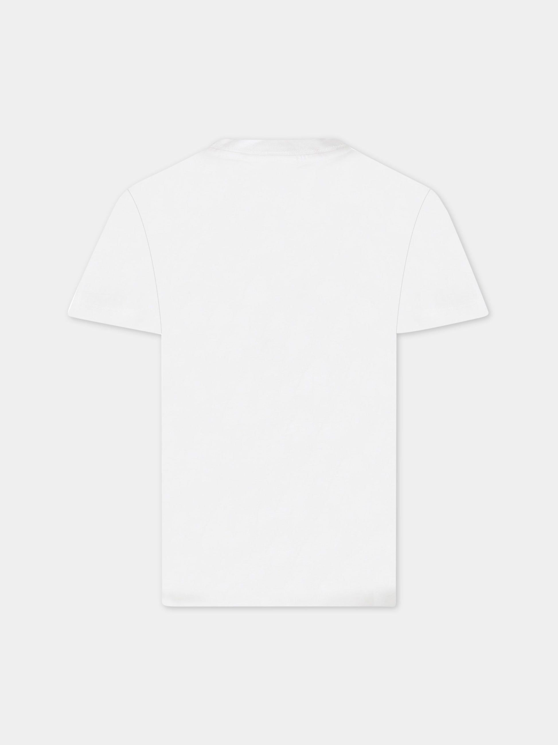 T-shirt bianca per bambini con stampa,Molo,6S23A207 3220