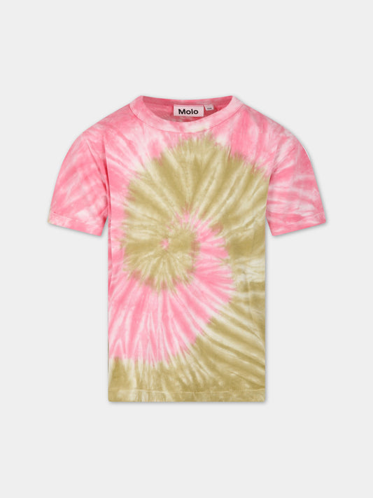 T-shirt tie-dye per bambina con patch,Molo,6S23A213 7958