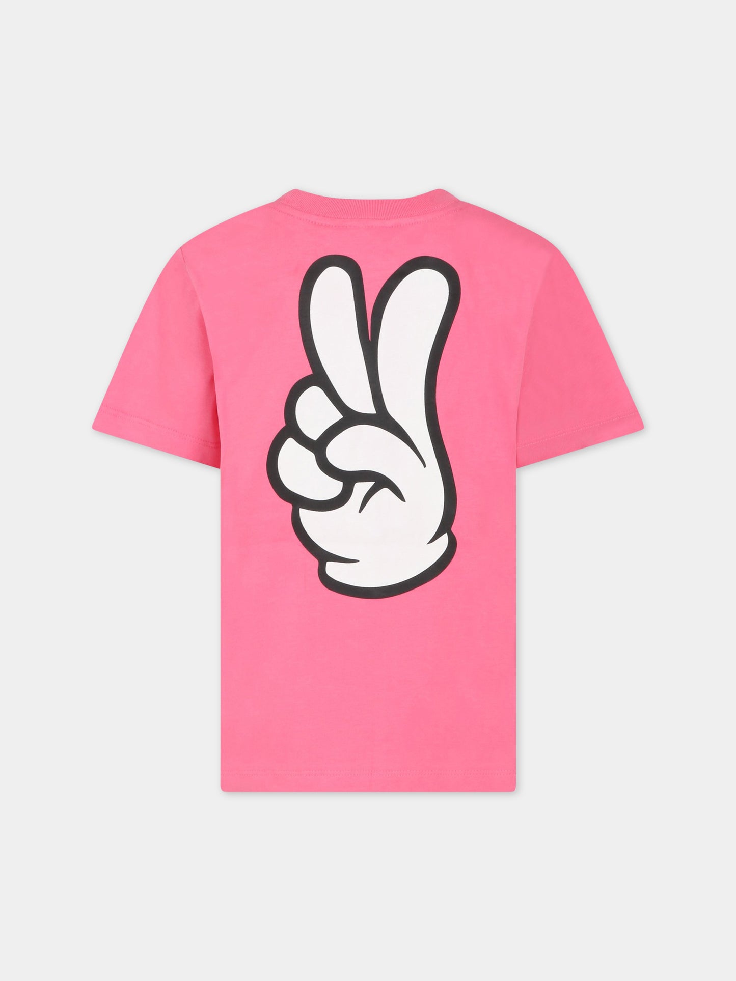 T-shirt rosa per bambina con patch logato,Molo,6S23A216 2705