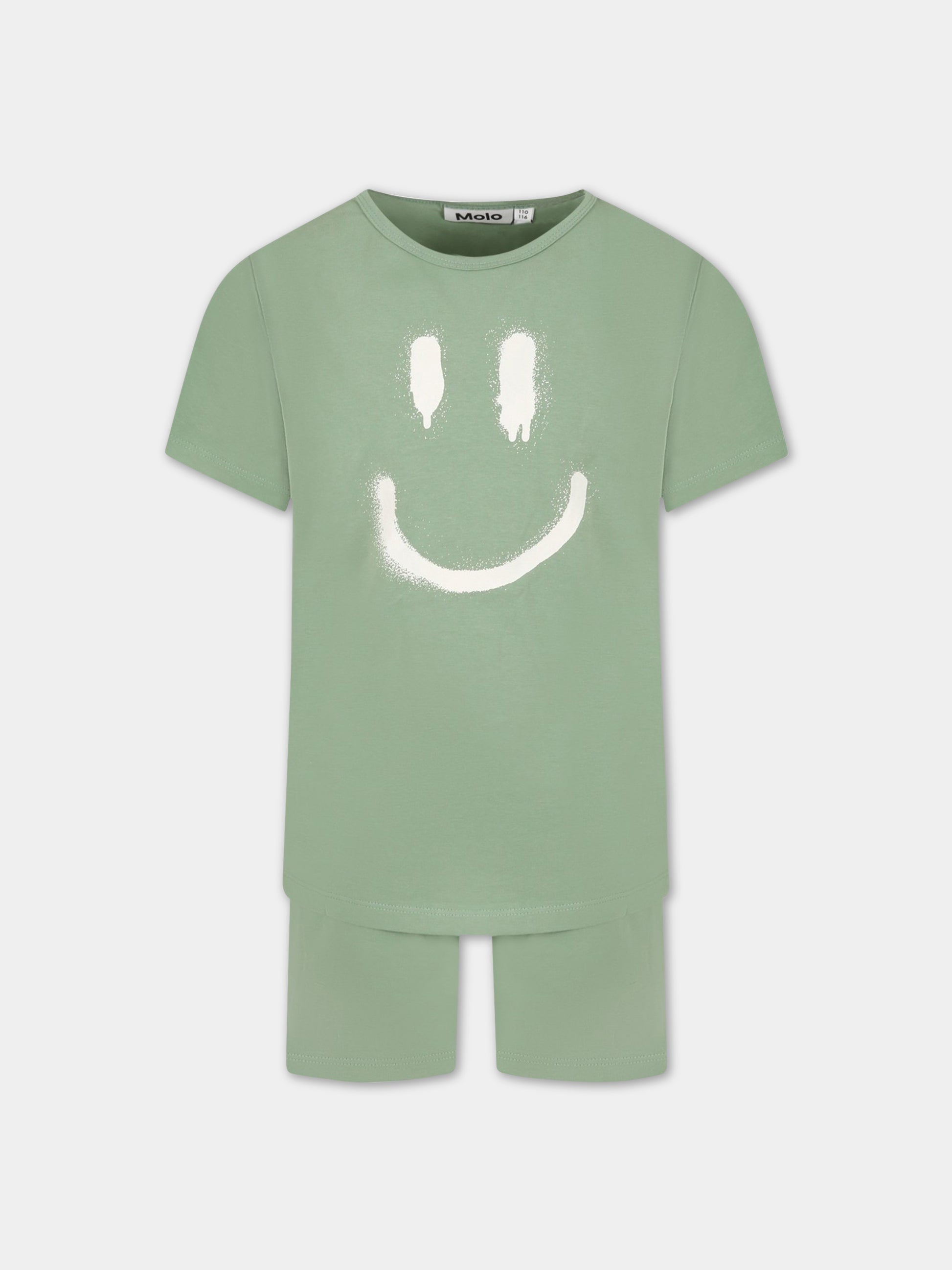 Pigiama verde per bambino con smile,Molo,6S23R401 8729