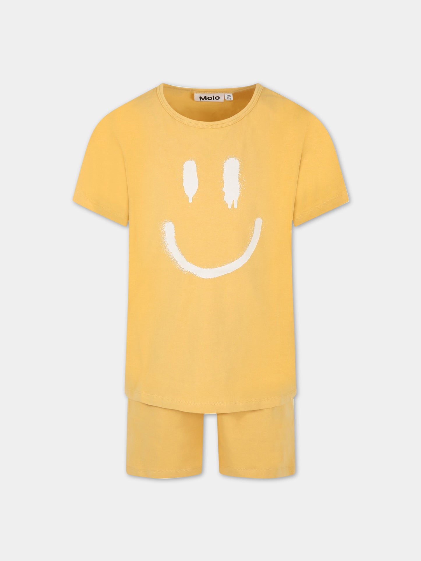 Pigiama giallo per bambino con smile,Molo,6S23R401 8695