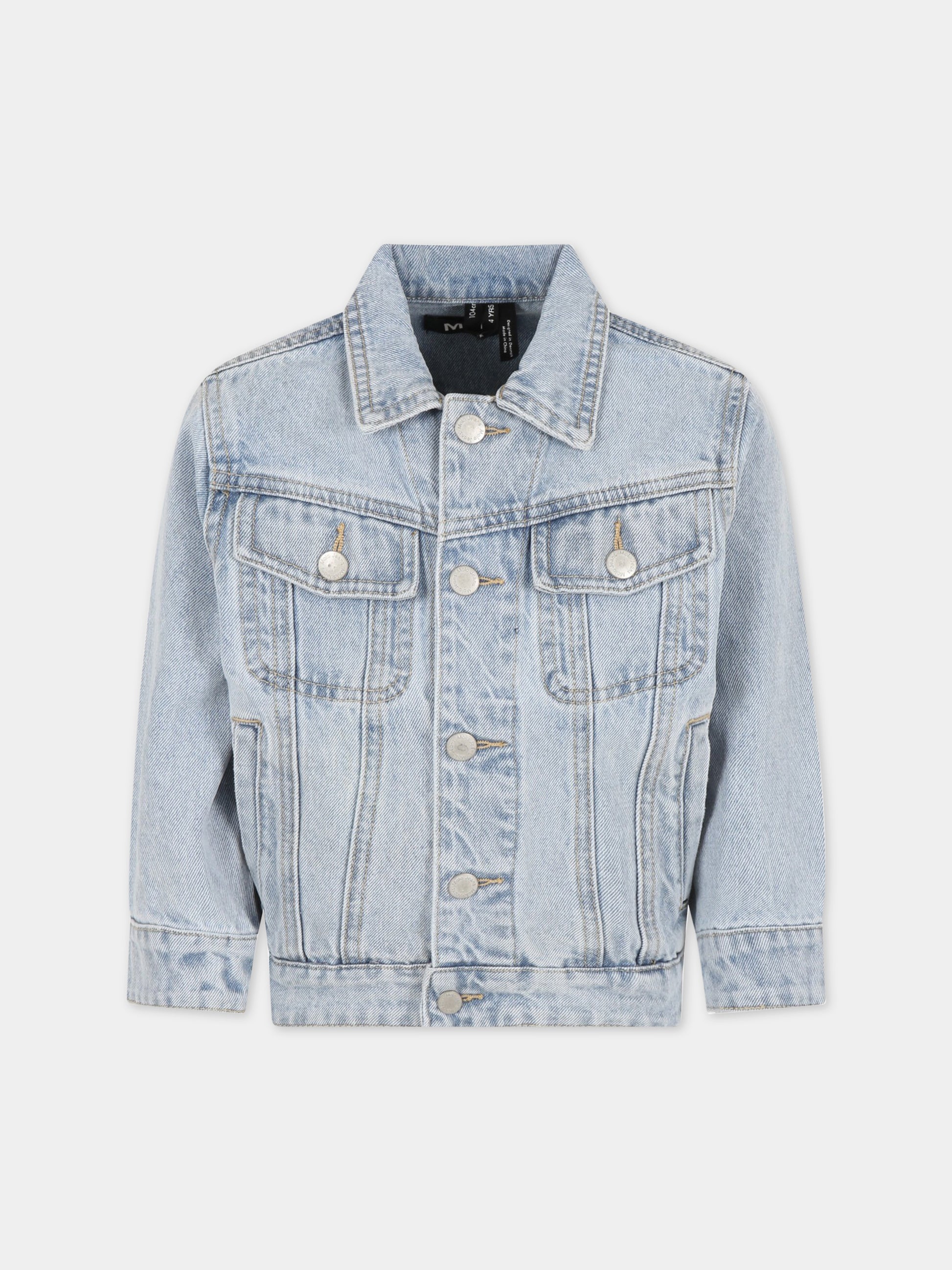 Giacca celeste di jeans per bambino,Molo,5S23M309 1101