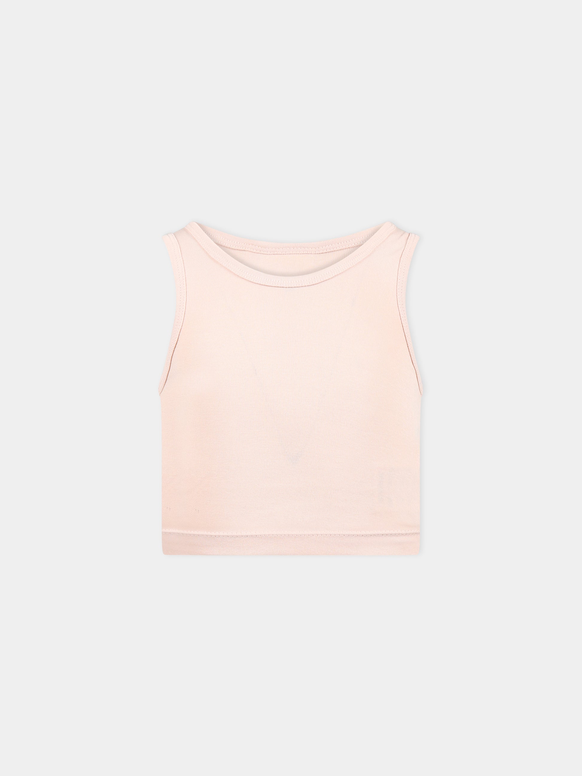 Canotta rosa per bambina con patch logato,Molo,2S23A112 8151