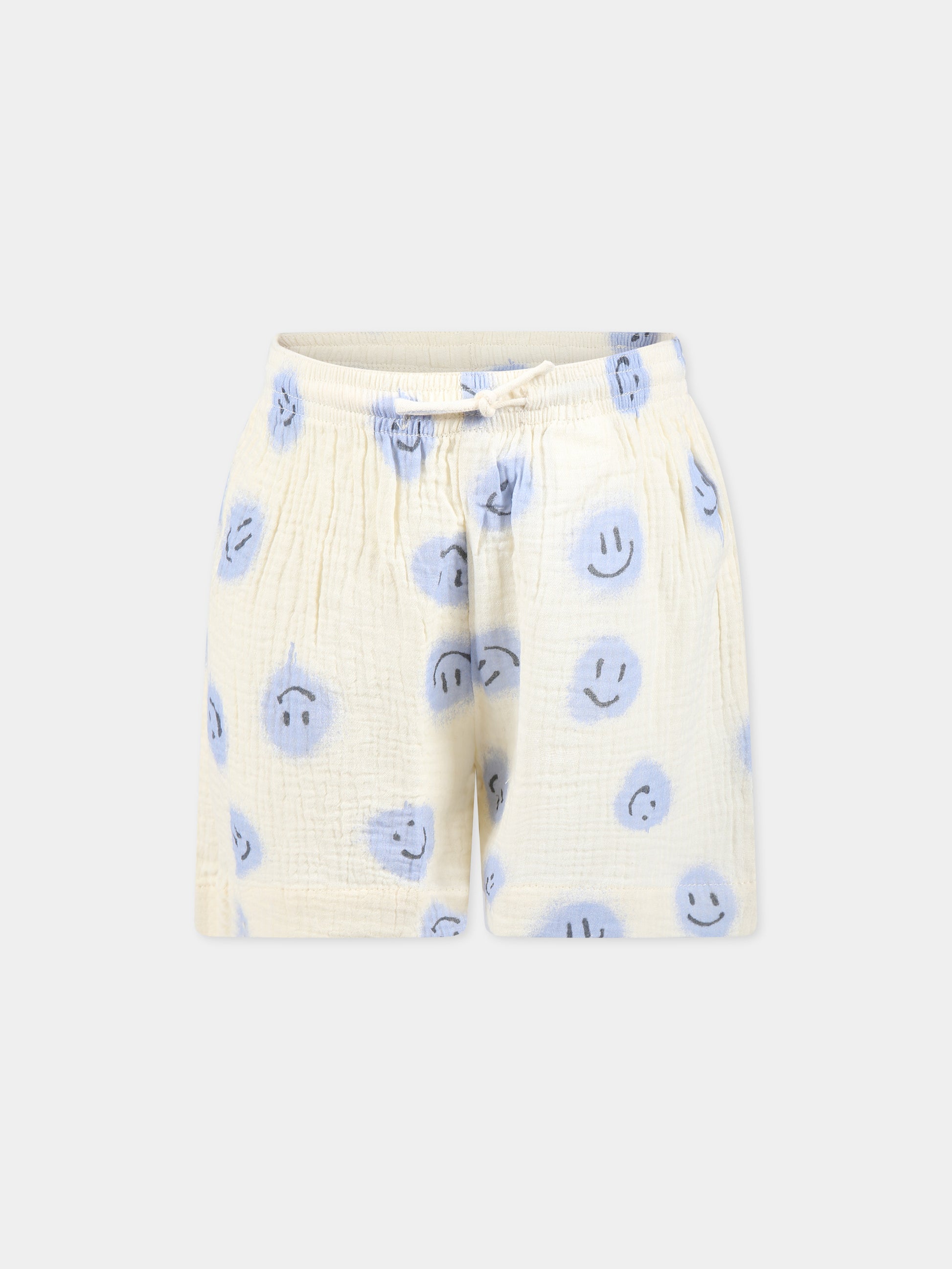 Shorts avorio per bambina con smile all-over,Molo,2S23H106 6764