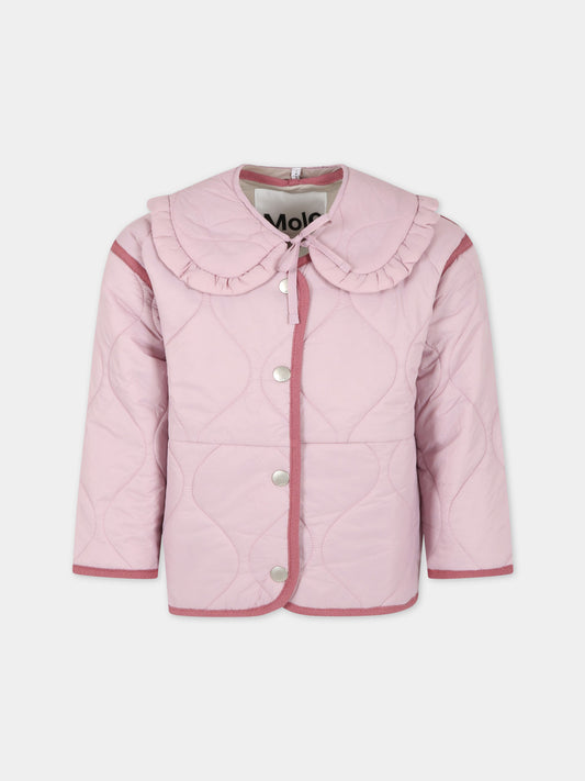 Piumino rosa per bambina,Molo,5S23M325 8333