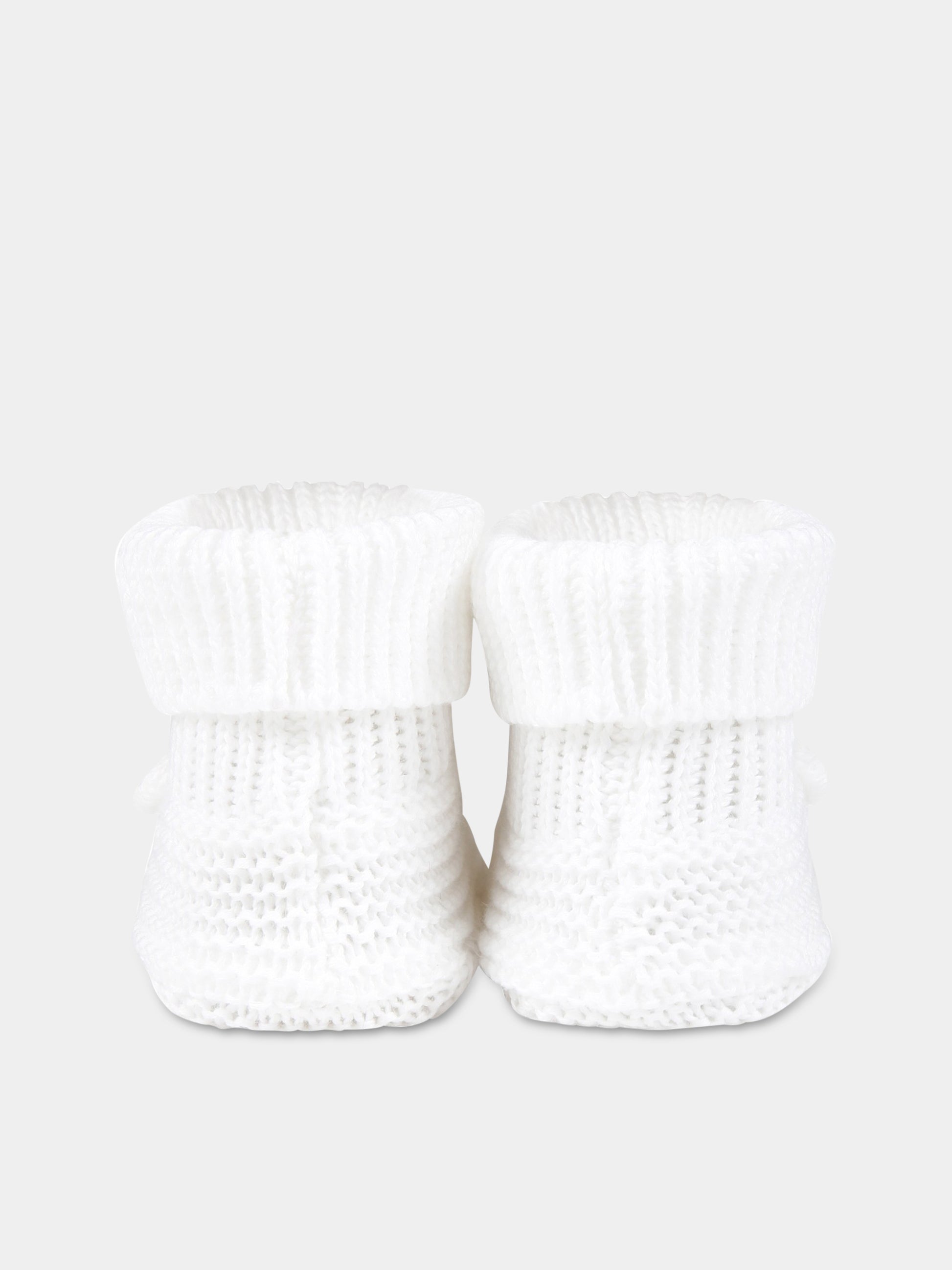Babbucce bianche per neonati,Little Bear,6112 BIANCO/BIANCO