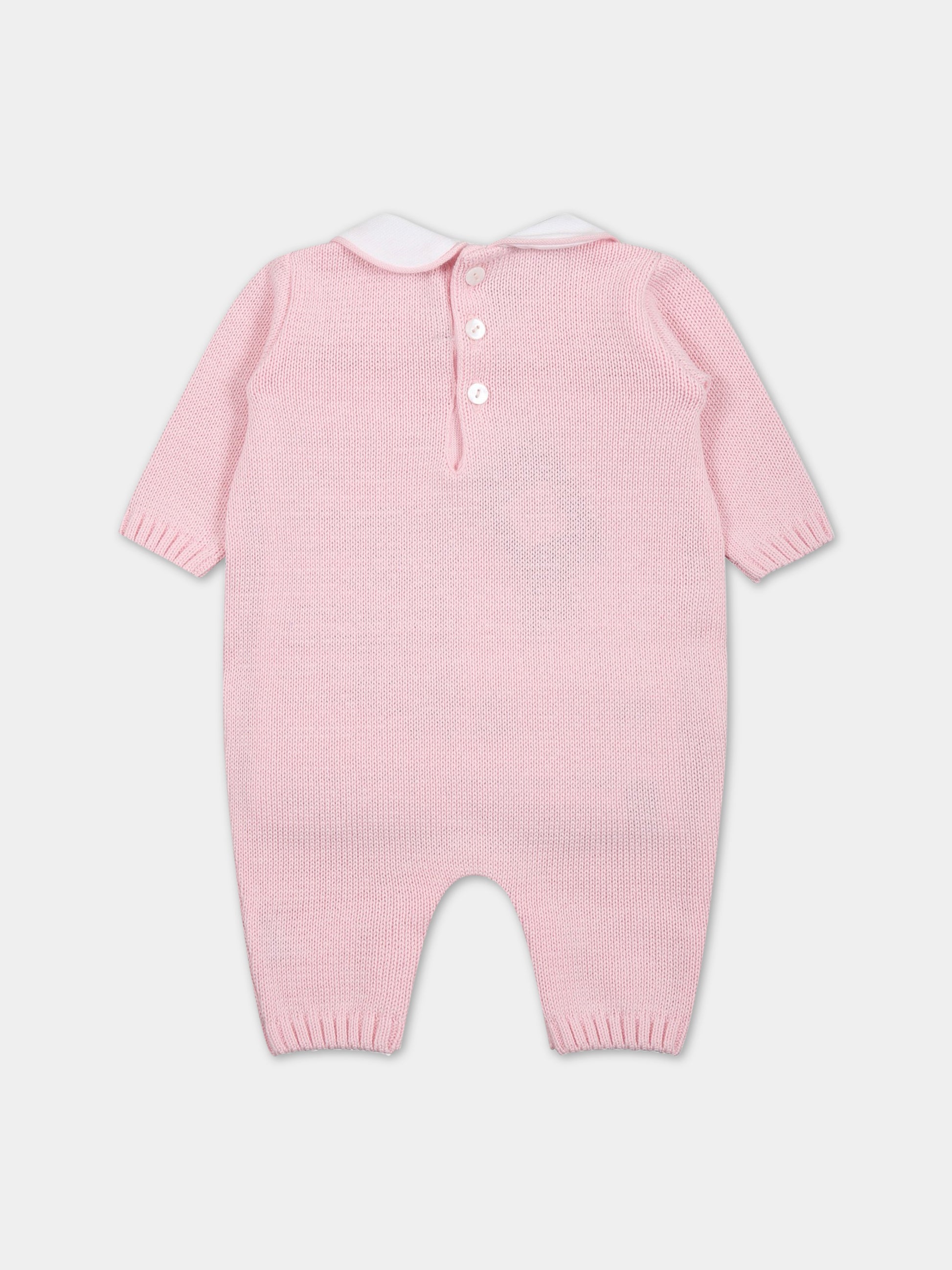 Tutina rosa per neonata con orso,Little Bear,6109 ROSA