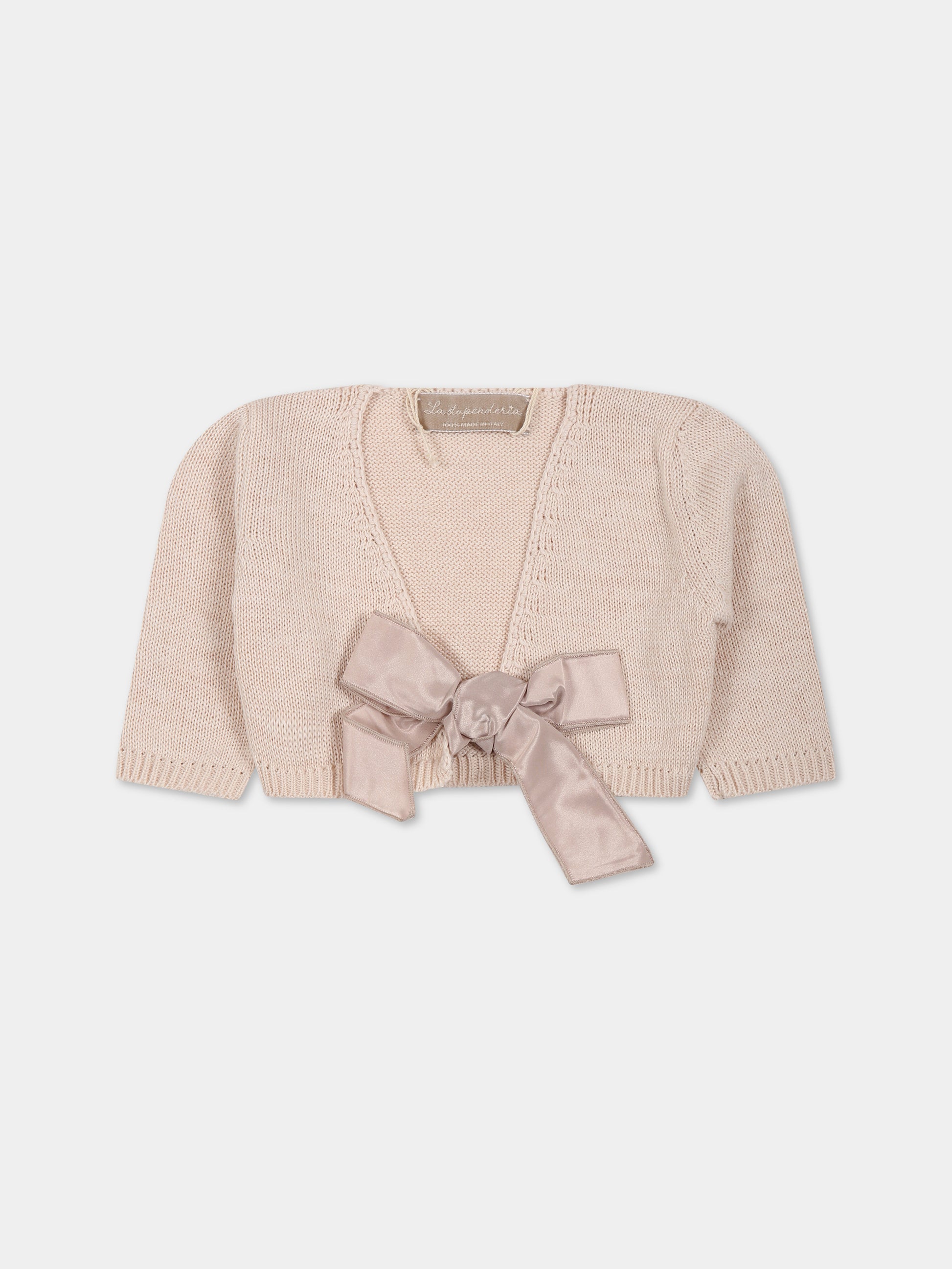 Cardigan rosa per neonata,La Stupenderia,SJSC72110 S06