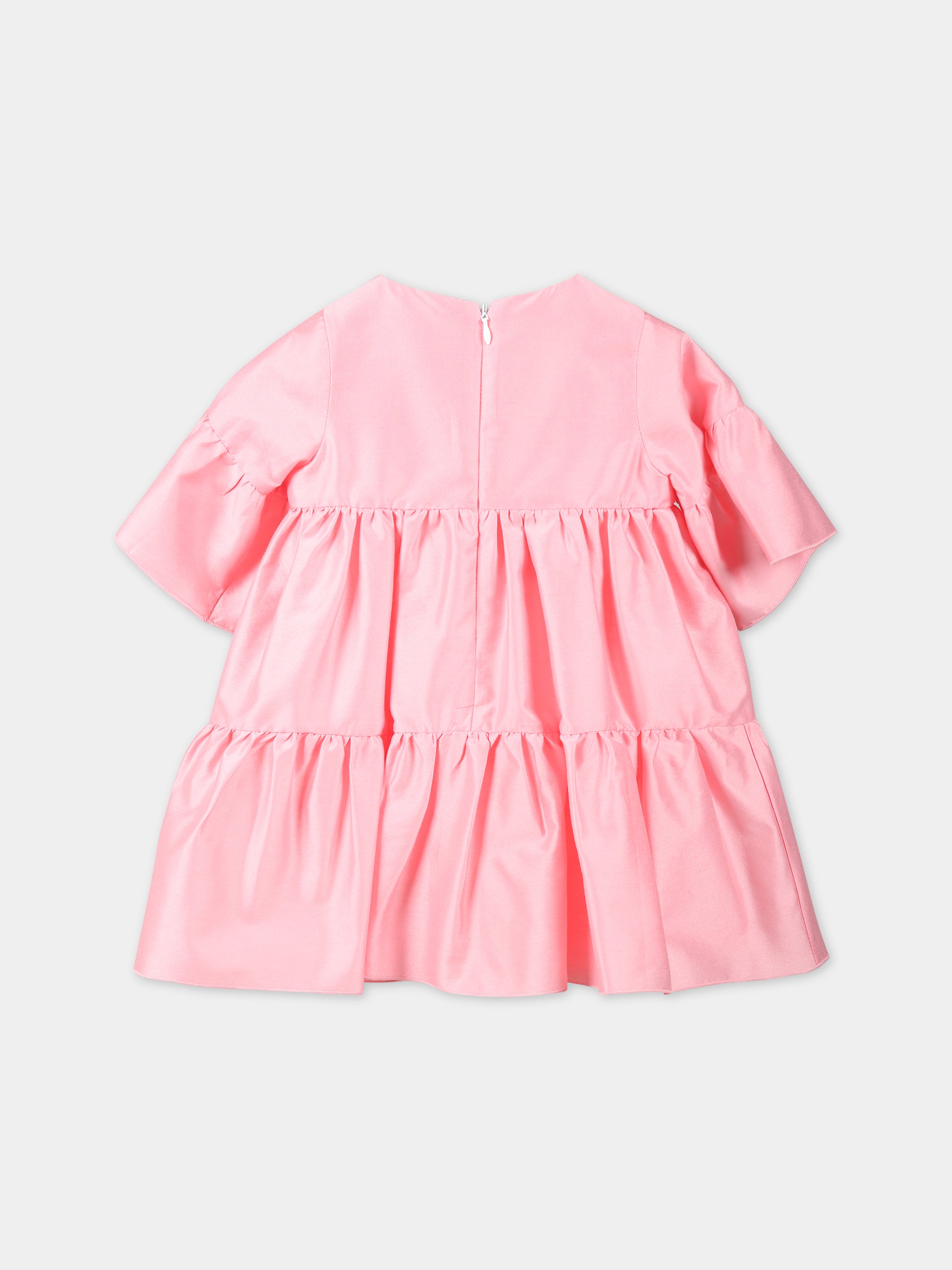 Vestito rosa per neonata con fiocco,Little Bear,6258 CORALLO