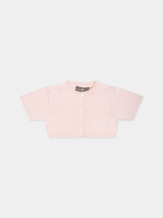 Cardigan rosa per neonata,Little Bear,6163 CIPRIA