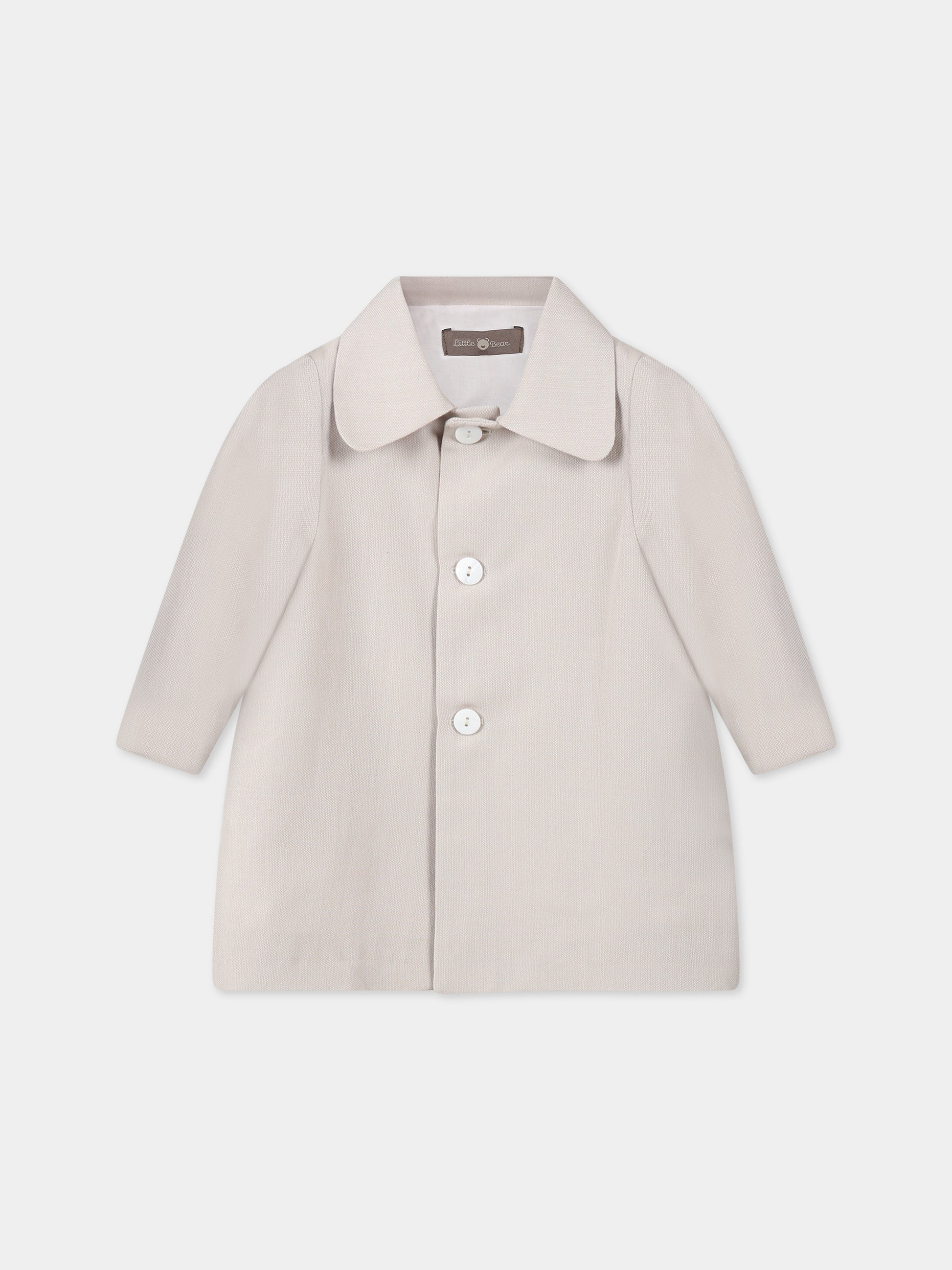 Cappotto beige per neonata,Little Bear,6246 CORDA