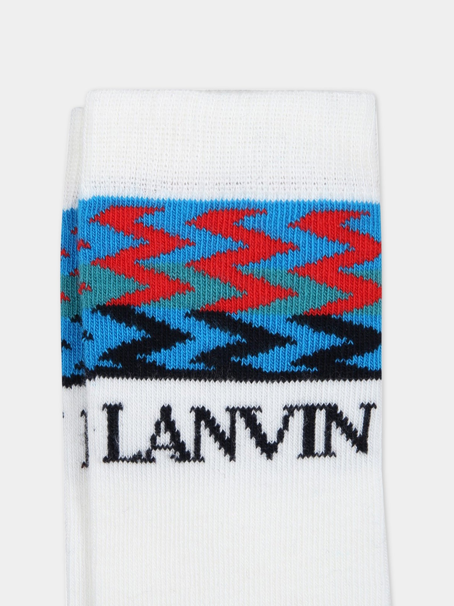 Calze bianche per bambino con logo,Lanvin Petite,N20012 10P