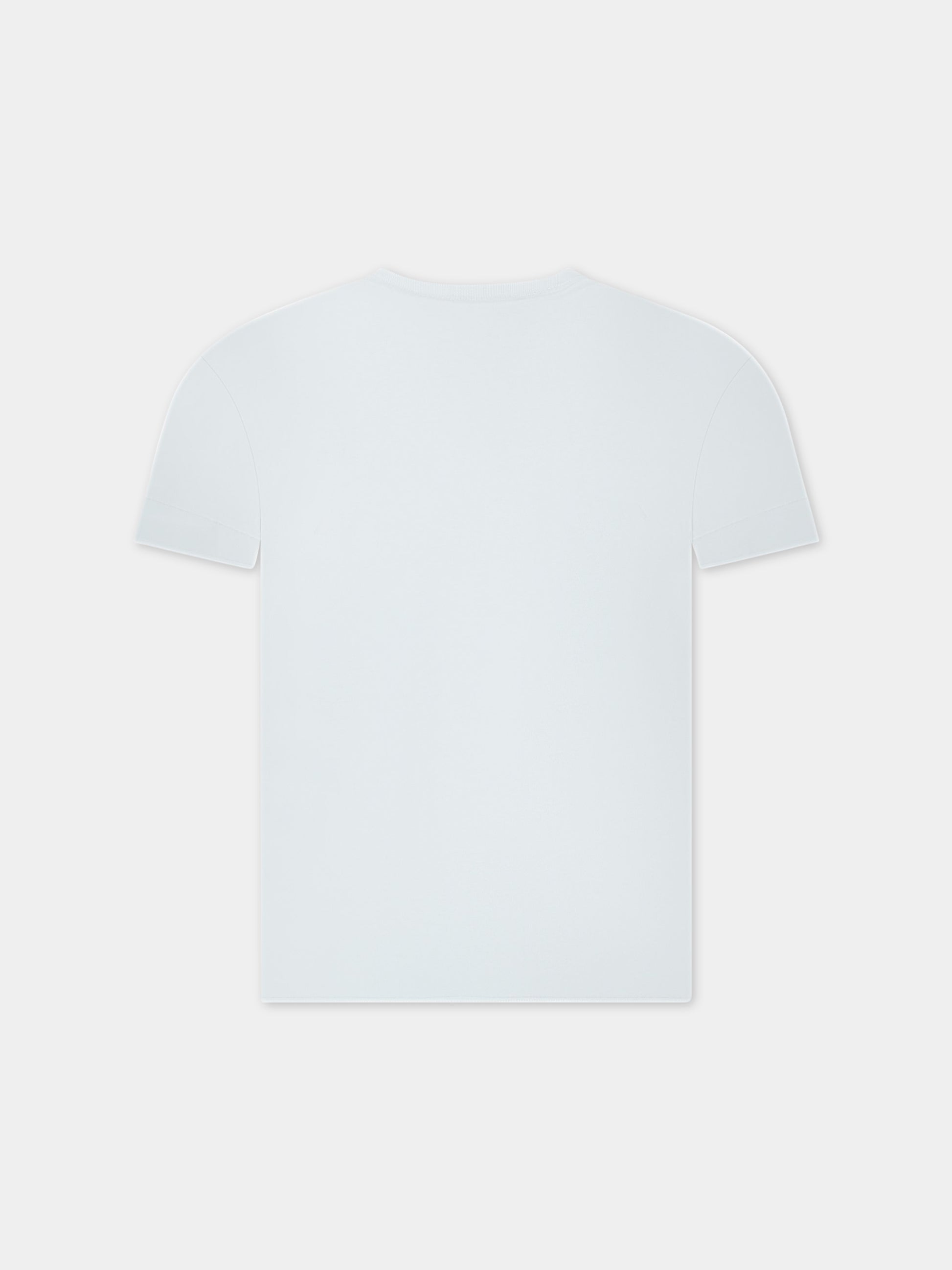 T-shirt celeste per bambina con logo nero,Zadig & Voltaire Kids,X15384 77N