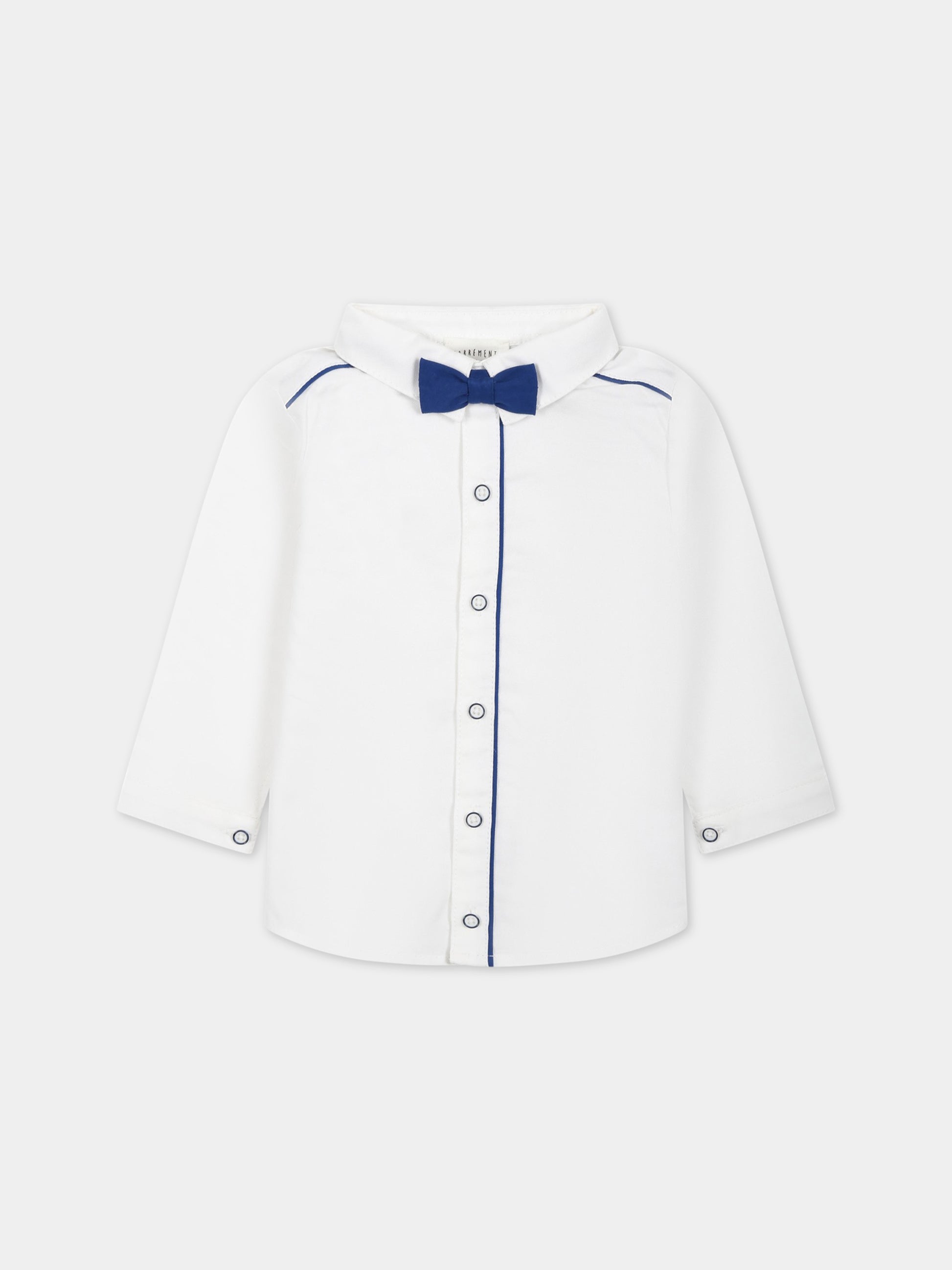 Camicia bianca per neonato con papillon,Carrement Beau,Y05226 10P