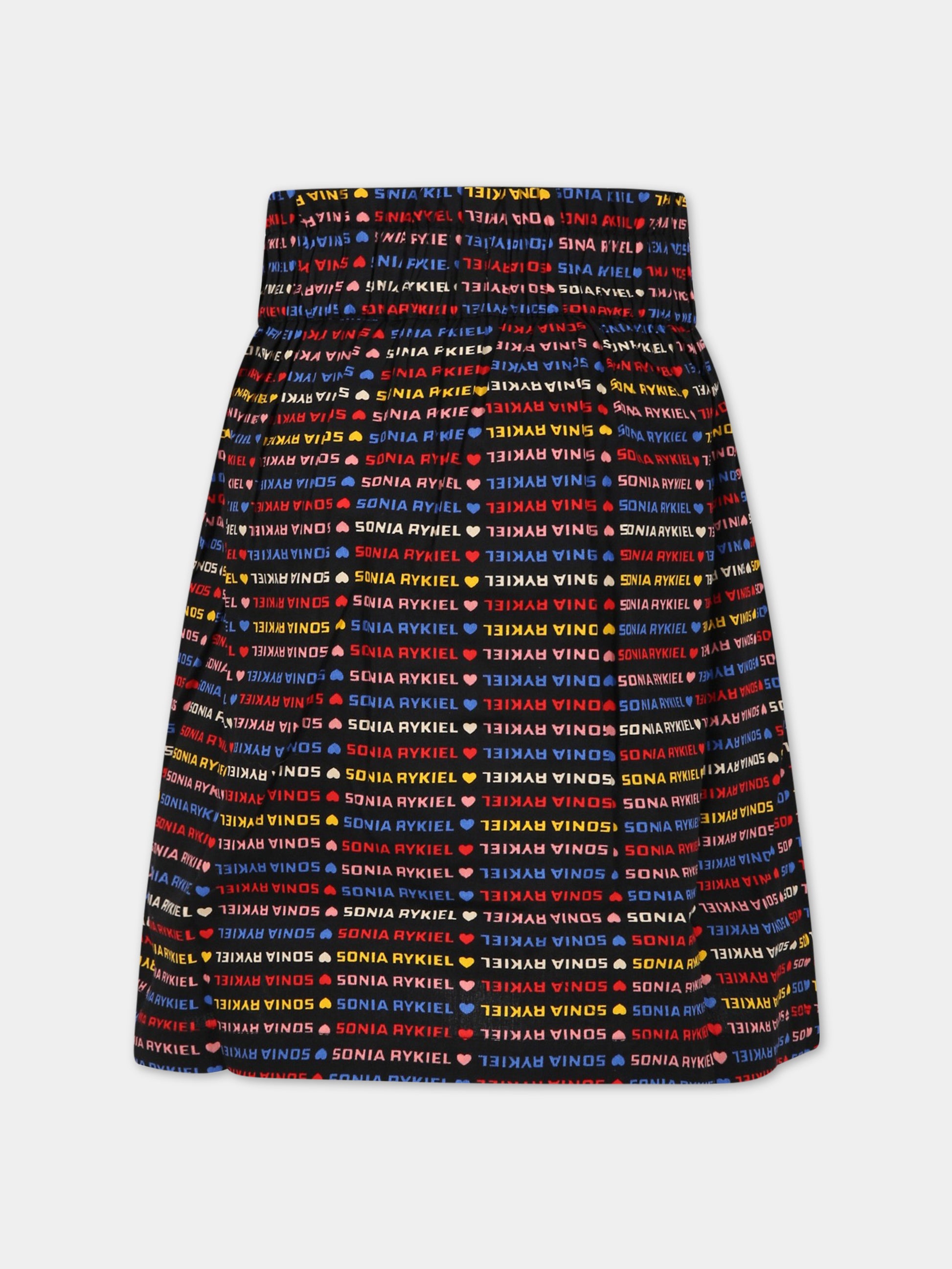 Gonna multicolor per bambina con cuori e logo,Sonia Rykiel Paris,A13000 Z41