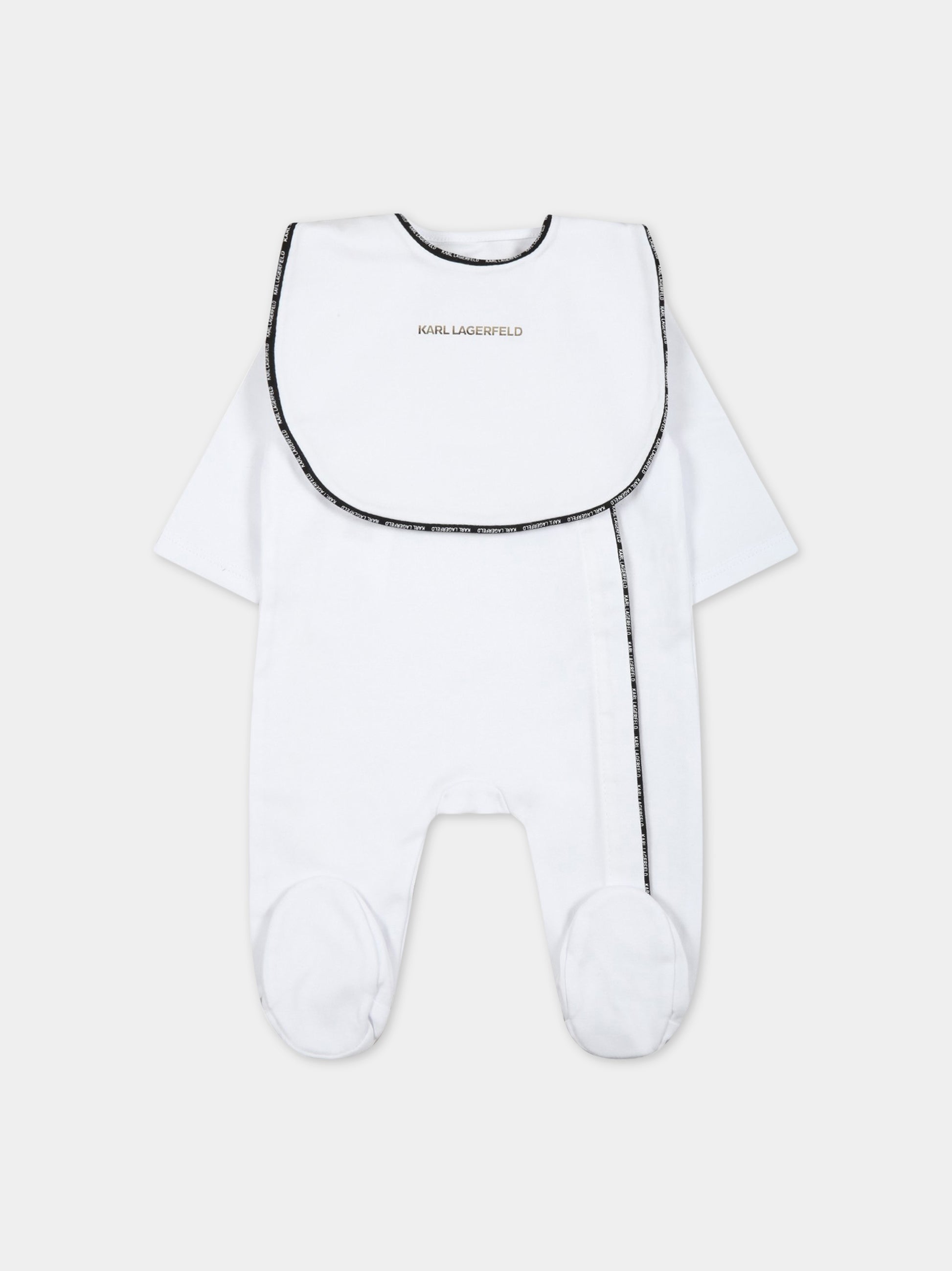 Set bianco per neonata con Choupette e logo,Karl Lagerfeld Kids,Z98125 10P