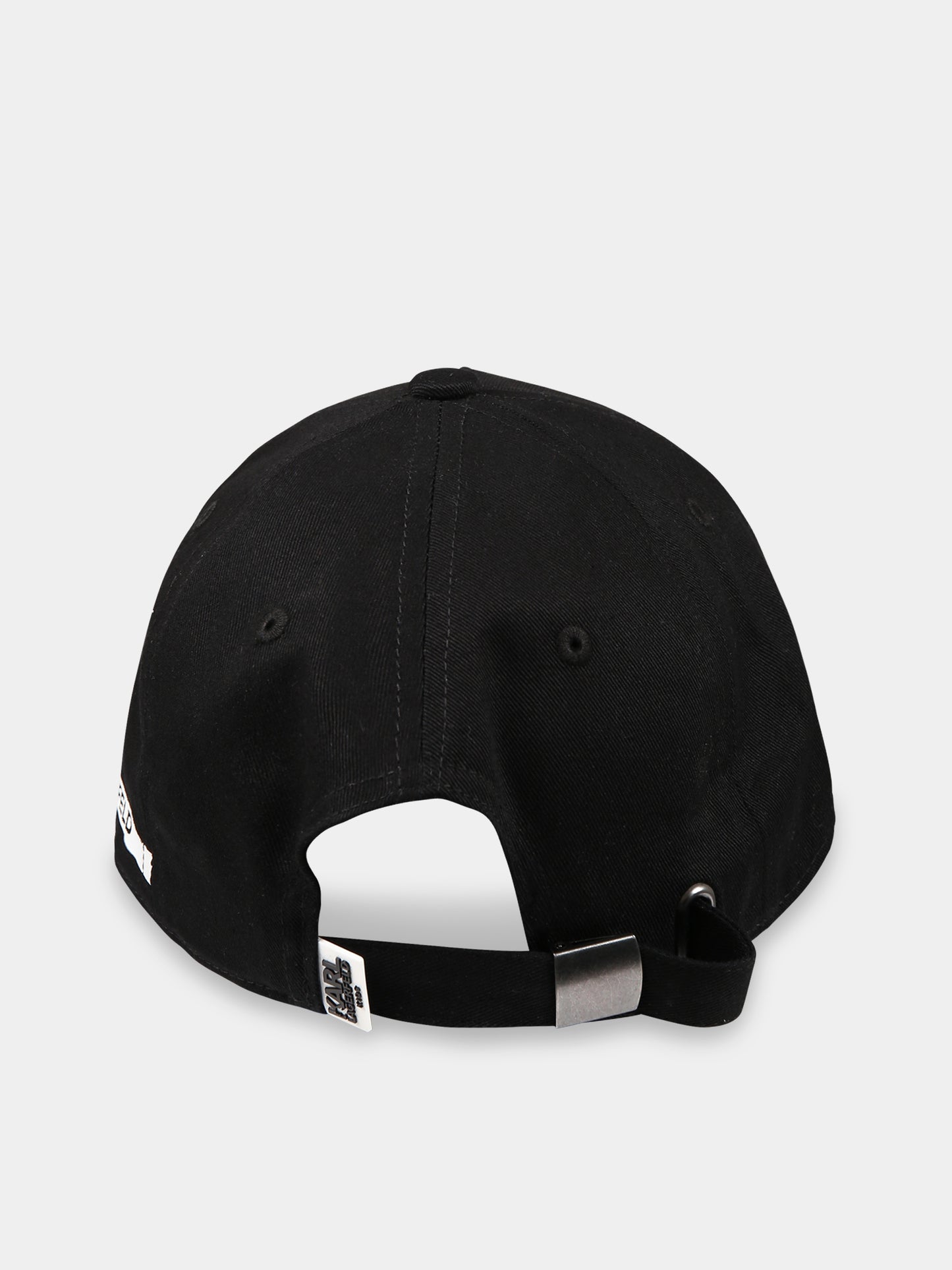 Cappello nero per bambini con stampa Karl Largerfeld, gatto e logo,Karl Lagerfeld Kids,Z11054 09B