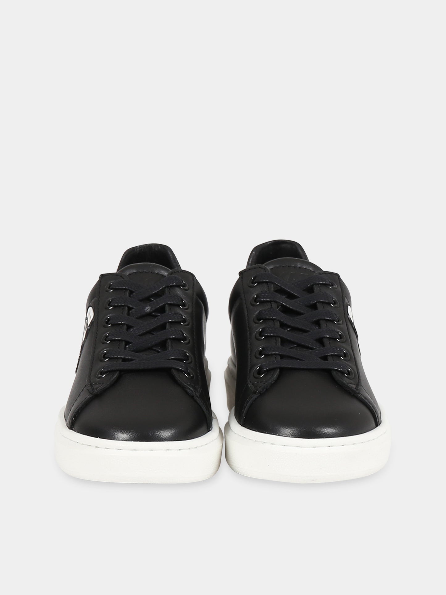 Sneakers nero per bambini con patch Karl Lagerfeld e logo,Karl Lagerfeld Kids,Z29059 09B