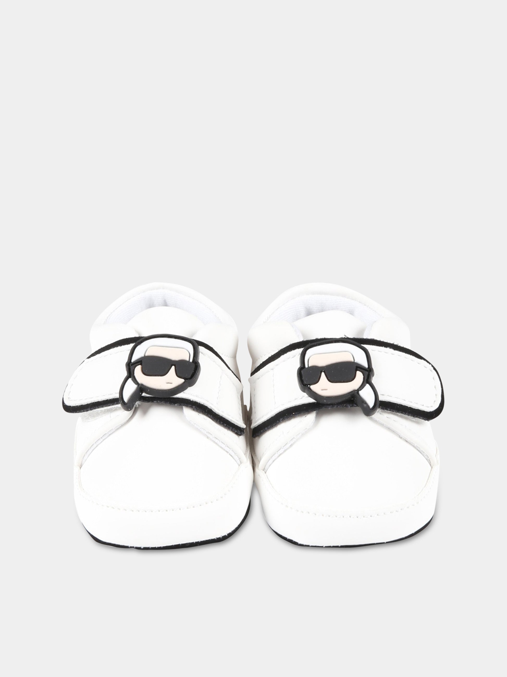 Scarpe bianche per neonato con logo,Karl Lagerfeld Kids,Z99024 10B