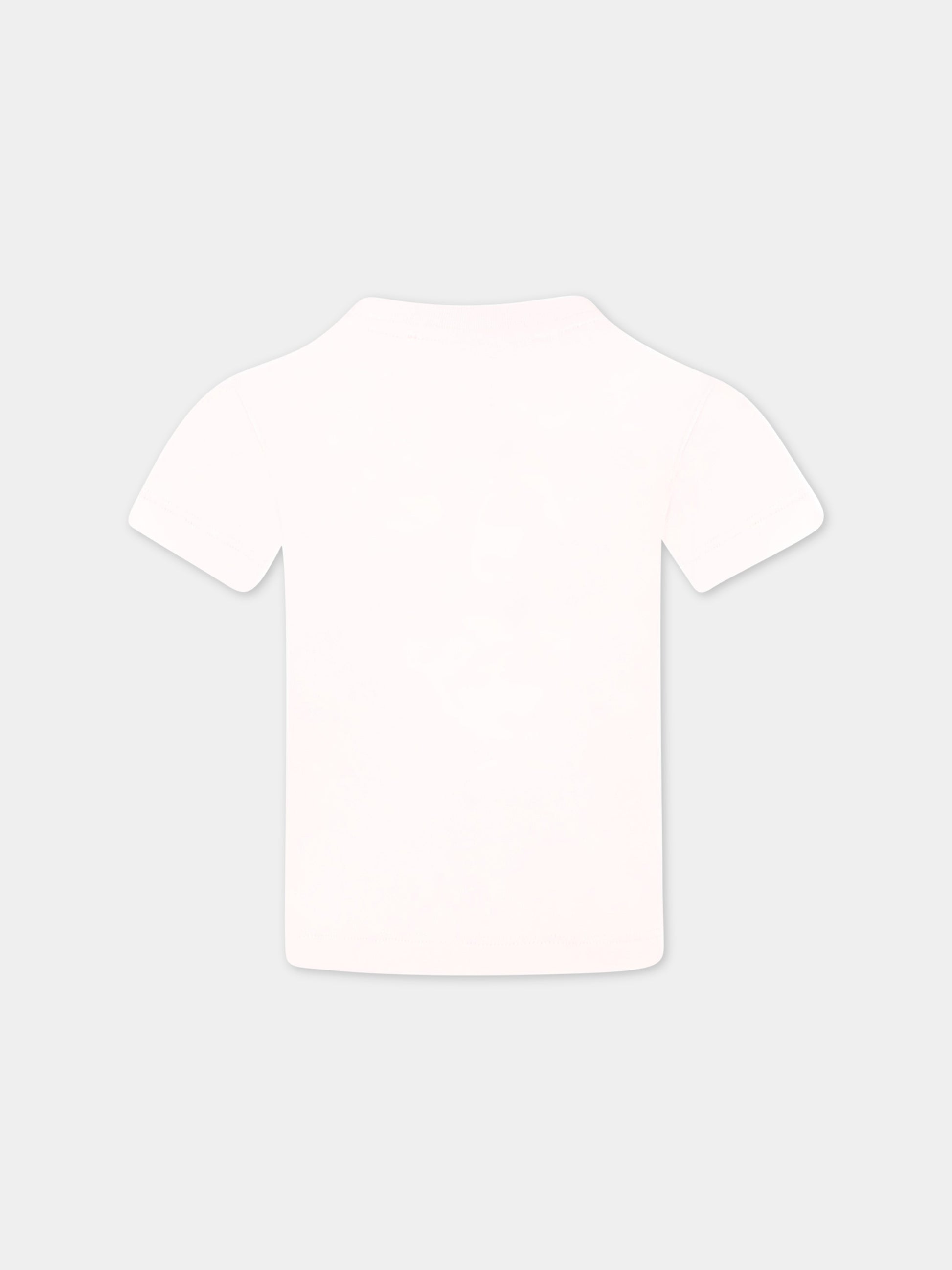 T-shirt rosa per bambina con dettaglio logo,Philosophy,PJTS127 JE138 C024