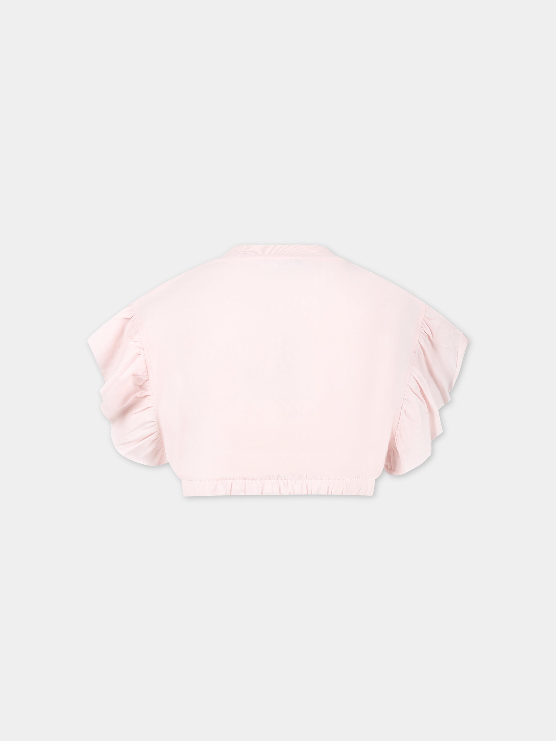 T-shirt rosa per bambina con logo,Philosophy,PJTS125 JE138 C018