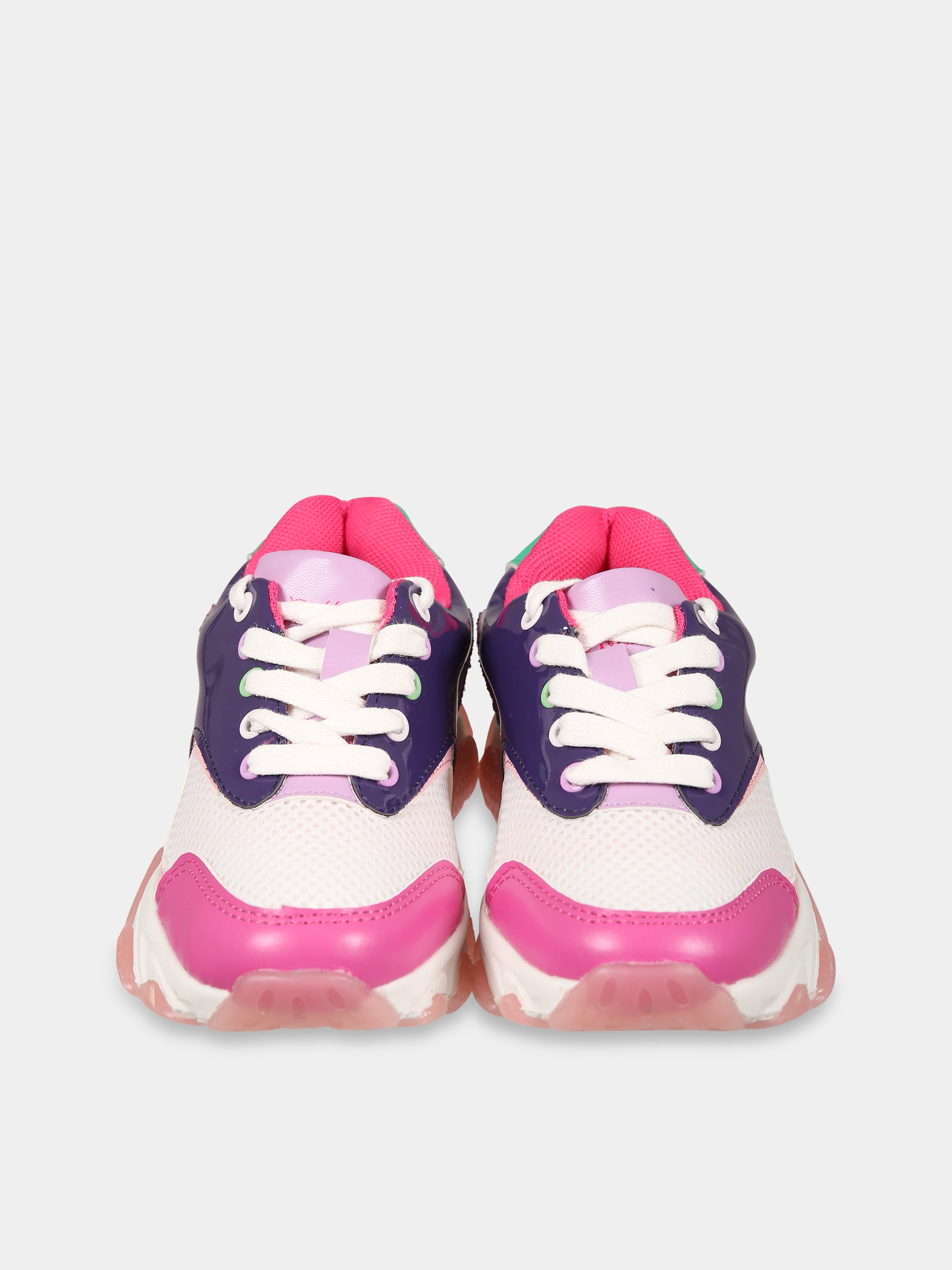 Sneakers mulricolor per bambina con logo,Billieblush,U19360 Z41