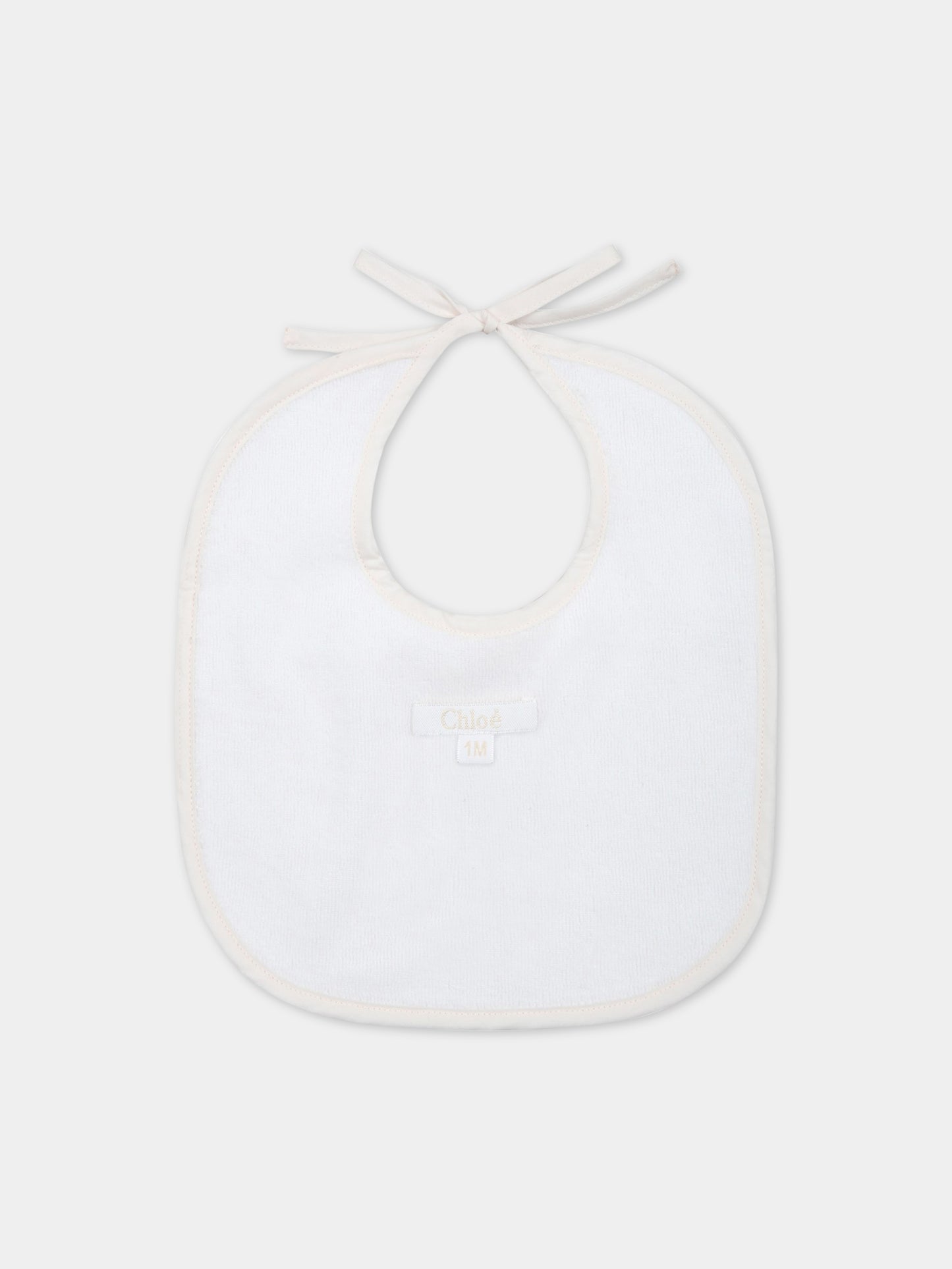 Set bianco per neonata con logo,Chloé Kids,C97303 117