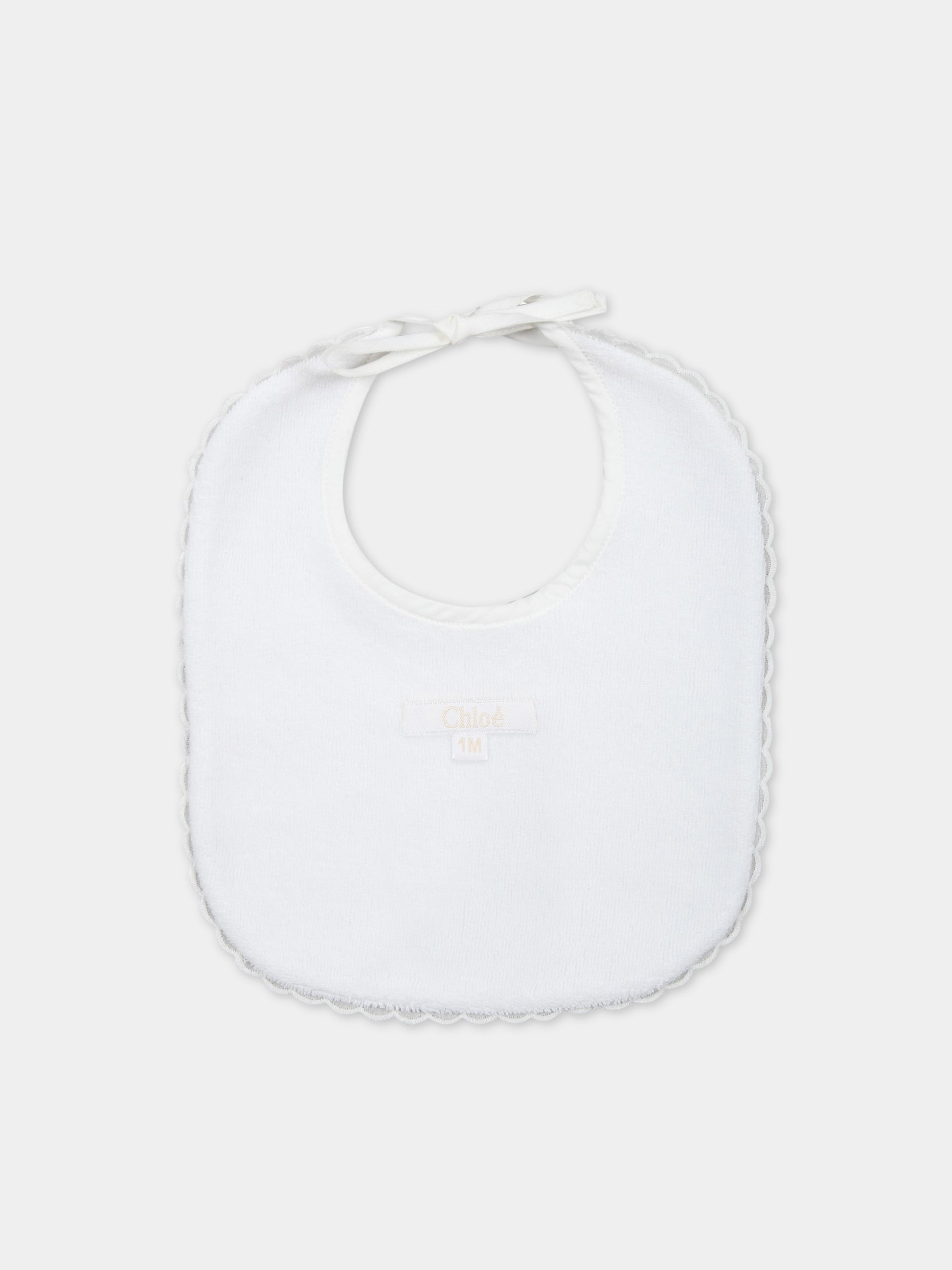 Set bianco per neonata con logo,Chloé Kids,C97303 117