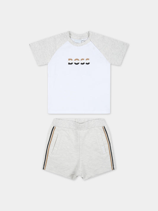 Completo multicolor per neonato con logo,Boss,J98408 A10