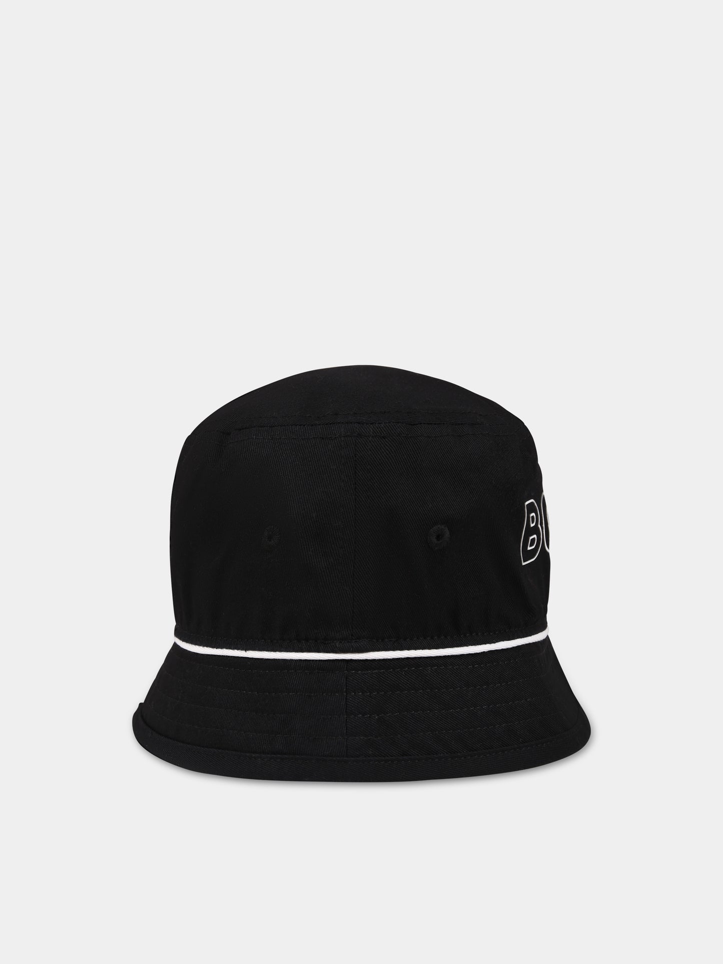 Cloche nera per neonato con logo,Boss,J01143 09B