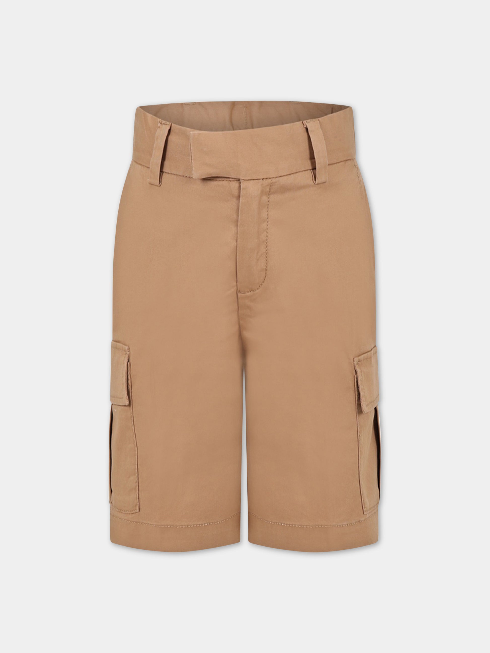 Shorts beige  per bambino con logo,Boss,J24814 269